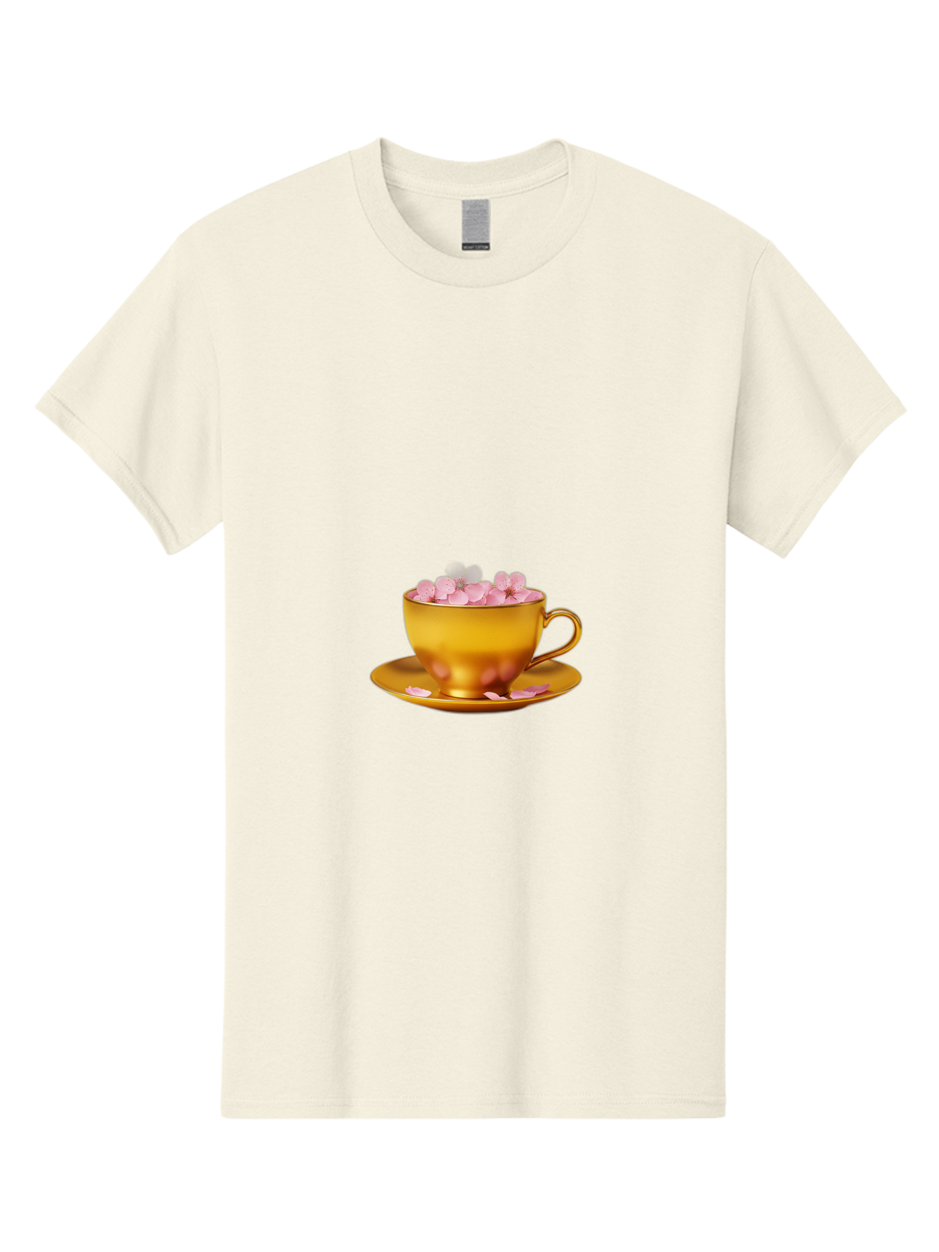 Golden-Cup-With-Petals Men'S Graphic Tee, 100% Cotton, Comfortable Casual Summer Wear, Machine Washable, Vintage Camera, Old Camera, Antique Camera, Black Camera, Classic Photography, Photography Equipment, Nostalgic Device, Film Camera, Bai059
