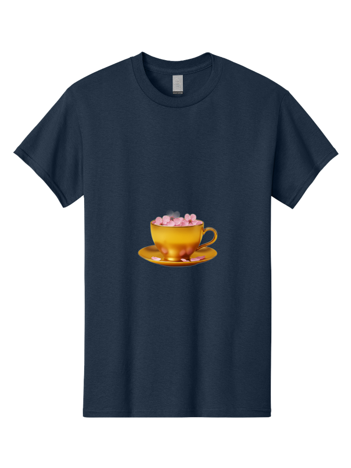 Golden-Cup-With-Petals Men'S Graphic Tee, 100% Cotton, Comfortable Casual Summer Wear, Machine Washable, Vintage Camera, Old Camera, Antique Camera, Black Camera, Classic Photography, Photography Equipment, Nostalgic Device, Film Camera, Bai059