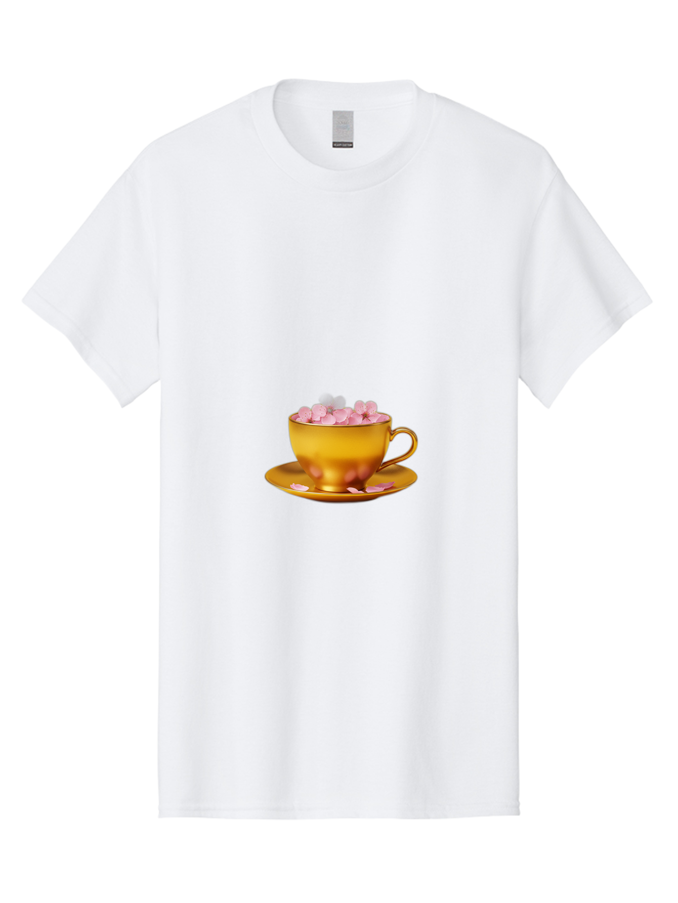 Golden-Cup-With-Petals Men'S Graphic Tee, 100% Cotton, Comfortable Casual Summer Wear, Machine Washable, Vintage Camera, Old Camera, Antique Camera, Black Camera, Classic Photography, Photography Equipment, Nostalgic Device, Film Camera, Bai059