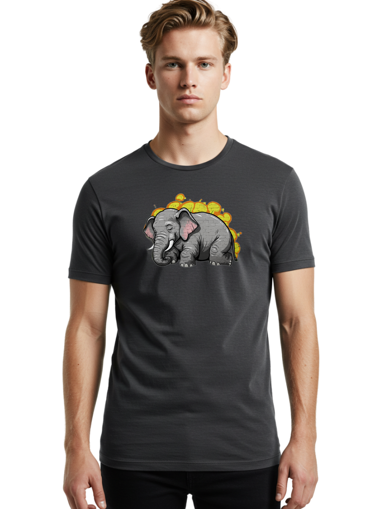 Graffiti-Elephant Men'S Graphic Tee, 100% Cotton, Comfortable Casual Summer Wear, Machine Washable, Vintage Camera, Old Camera, Antique Camera, Black Camera, Classic Photography, Photography Equipment, Nostalgic Device, Film Camera, Camera Art Bai062