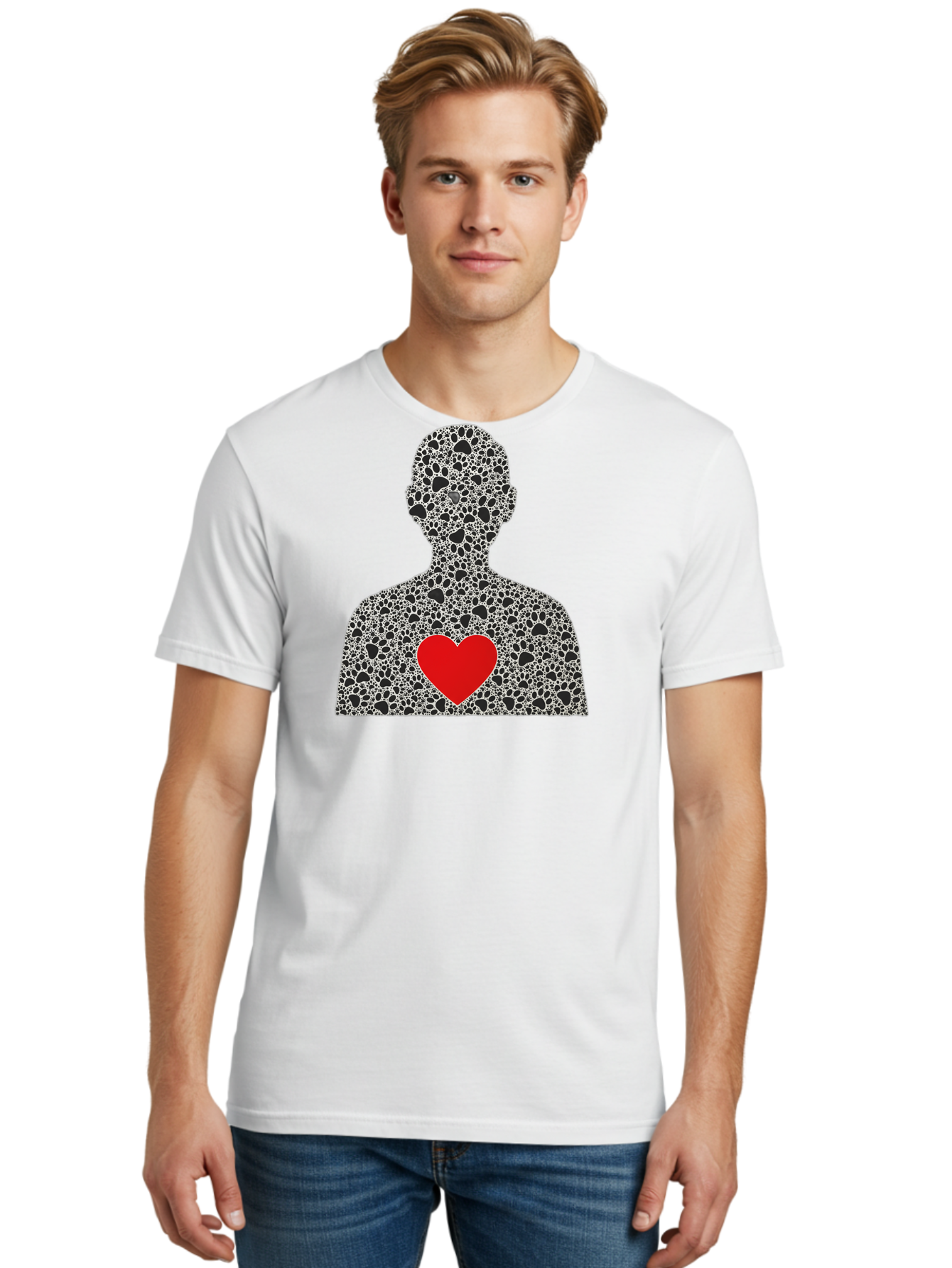 Heart-Man-Silhouette Men'S Graphic Tee, 100% Cotton, Comfortable Casual Summer Wear, Machine Washable, Vintage Camera, Old Camera, Antique Camera, Black Camera, Classic Photography, Photography Equipment, Nostalgic Device, Film Camera, Bai068