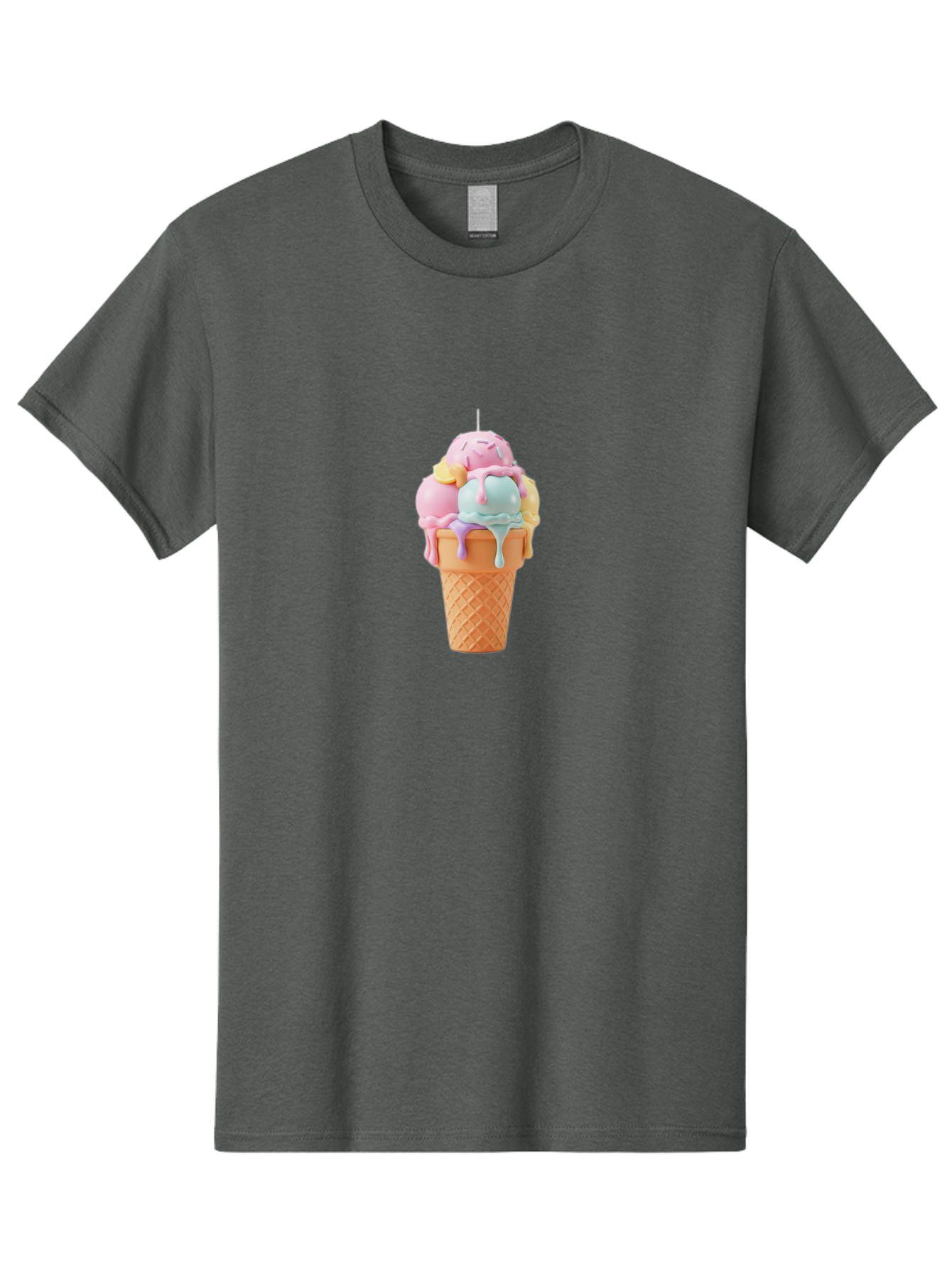Ice-Cream-Cone Men'S Graphic Tee, 100% Cotton, Comfortable Casual Summer Wear, Machine Washable, Vintage Camera, Old Camera, Antique Camera, Black Camera, Classic Photography, Photography Equipment, Nostalgic Device, Film Camera, Camera Art Bai075