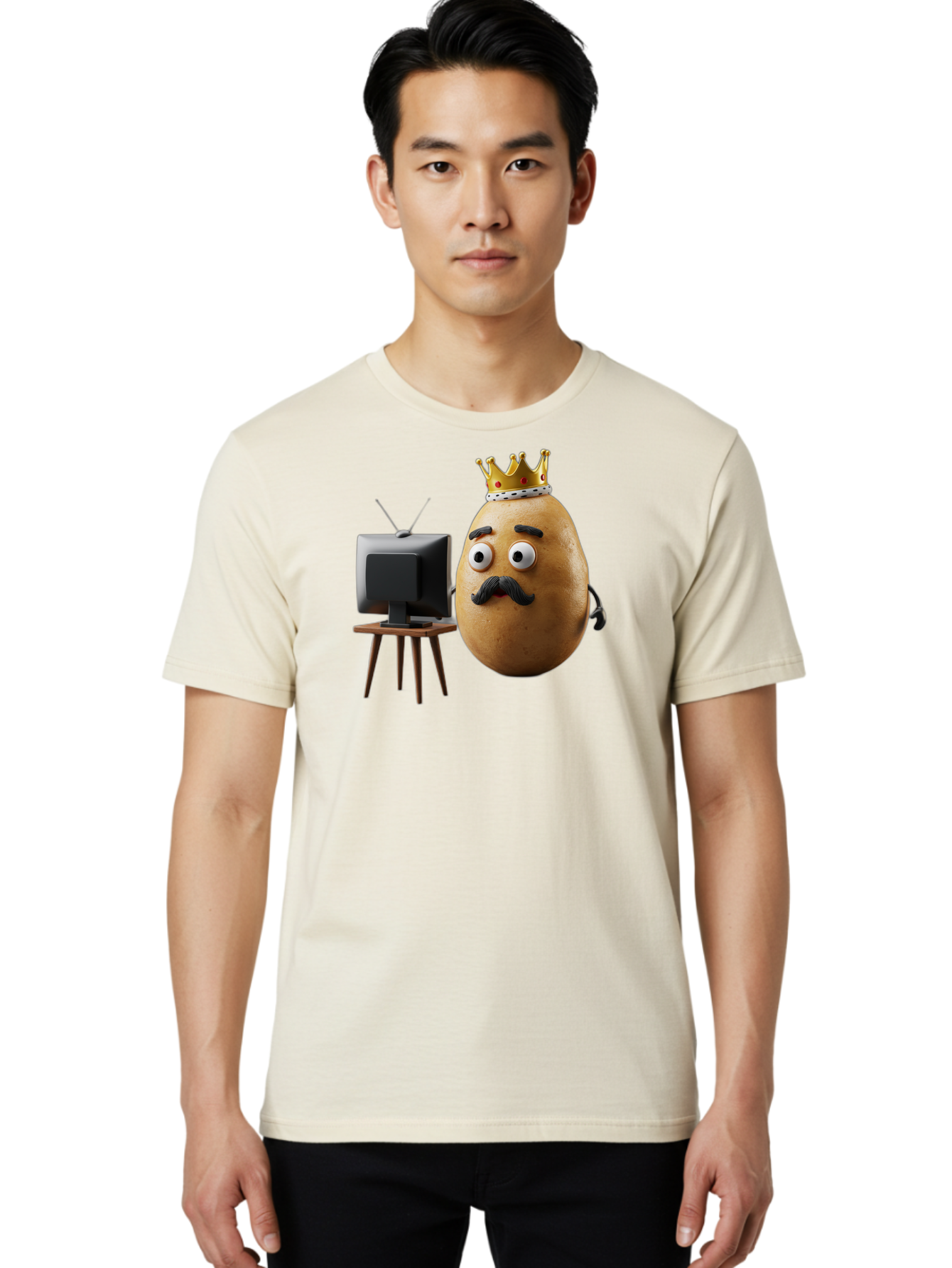 King-Potato Men'S Graphic Tee, 100% Cotton, Comfortable Casual Summer Wear, Machine Washable, Vintage Camera, Old Camera, Antique Camera, Black Camera, Classic Photography, Photography Equipment, Nostalgic Device, Film Camera, Camera Art Bai080