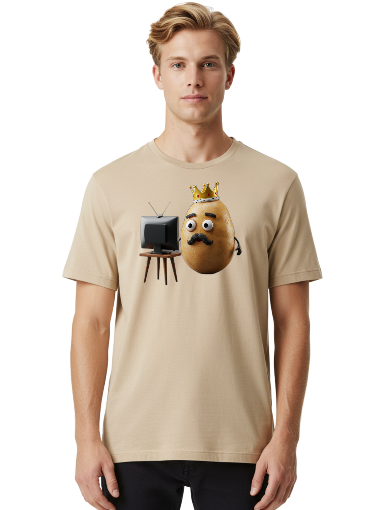 King-Potato Men'S Graphic Tee, 100% Cotton, Comfortable Casual Summer Wear, Machine Washable, Vintage Camera, Old Camera, Antique Camera, Black Camera, Classic Photography, Photography Equipment, Nostalgic Device, Film Camera, Camera Art Bai080