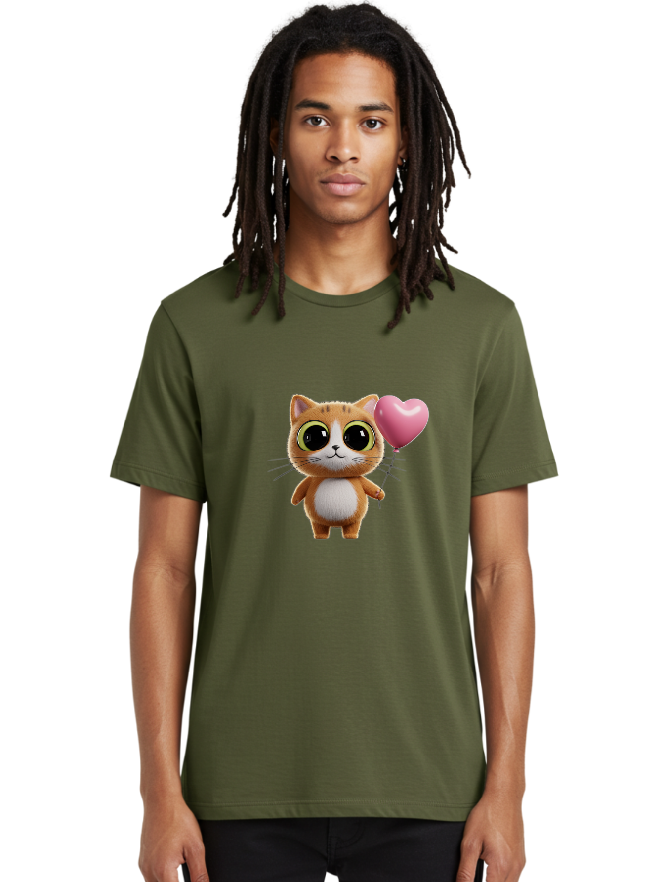 Kitty-With-Heart-Balloon Men'S Graphic Tee, 100% Cotton, Comfortable Casual Summer Wear, Machine Washable, Vintage Camera, Old Camera, Antique Camera, Black Camera, Classic Photography, Photography Equipment, Nostalgic Device, Film Camera, Bai083