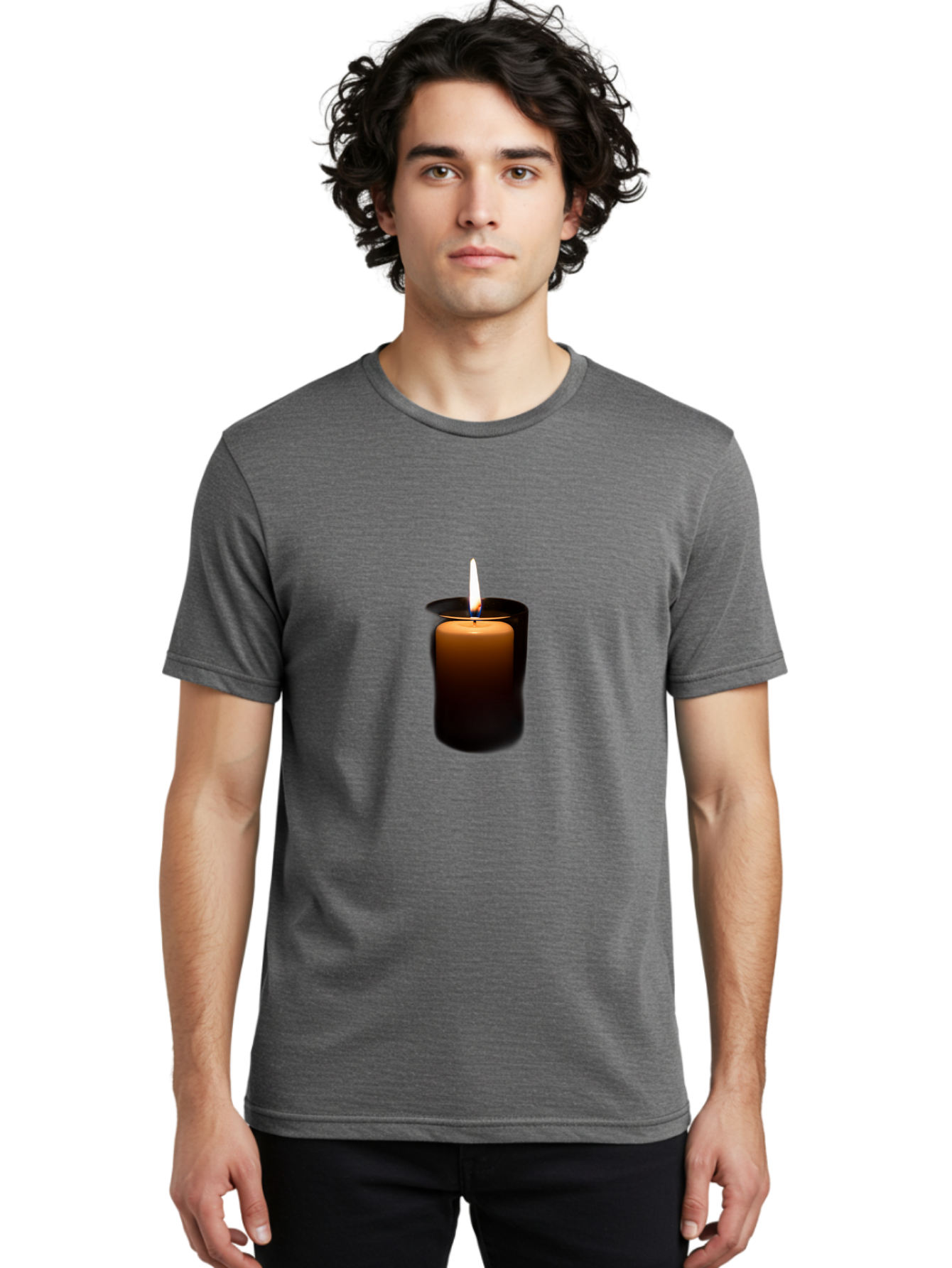 Lit-Candle-4 Men'S Graphic Tee, 100% Cotton, Comfortable Casual Summer Wear, Machine Washable, Vintage Camera, Old Camera, Antique Camera, Black Camera, Classic Photography, Photography Equipment, Nostalgic Device, Film Camera, Camera Art Bai094