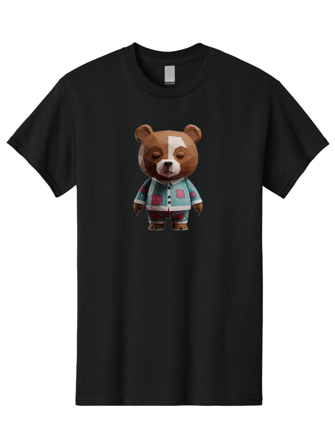 Low-Poly-Brown-Bear Men'S Graphic Tee, 100% Cotton, Comfortable Casual Summer Wear, Machine Washable, Vintage Camera, Old Camera, Antique Camera, Black Camera, Classic Photography, Photography Equipment, Nostalgic Device, Film Camera, Bai105
