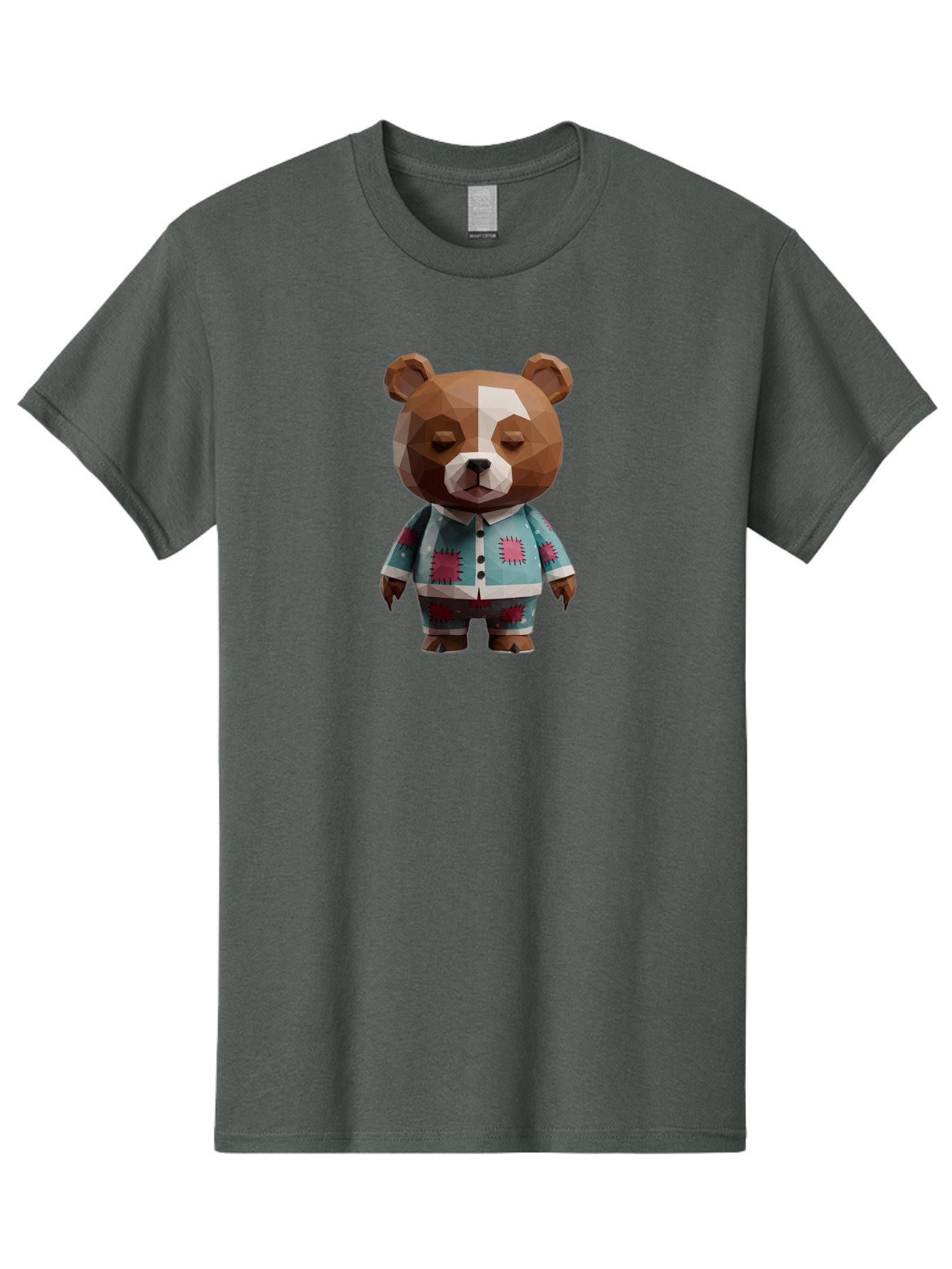 Low-Poly-Brown-Bear Men'S Graphic Tee, 100% Cotton, Comfortable Casual Summer Wear, Machine Washable, Vintage Camera, Old Camera, Antique Camera, Black Camera, Classic Photography, Photography Equipment, Nostalgic Device, Film Camera, Bai105