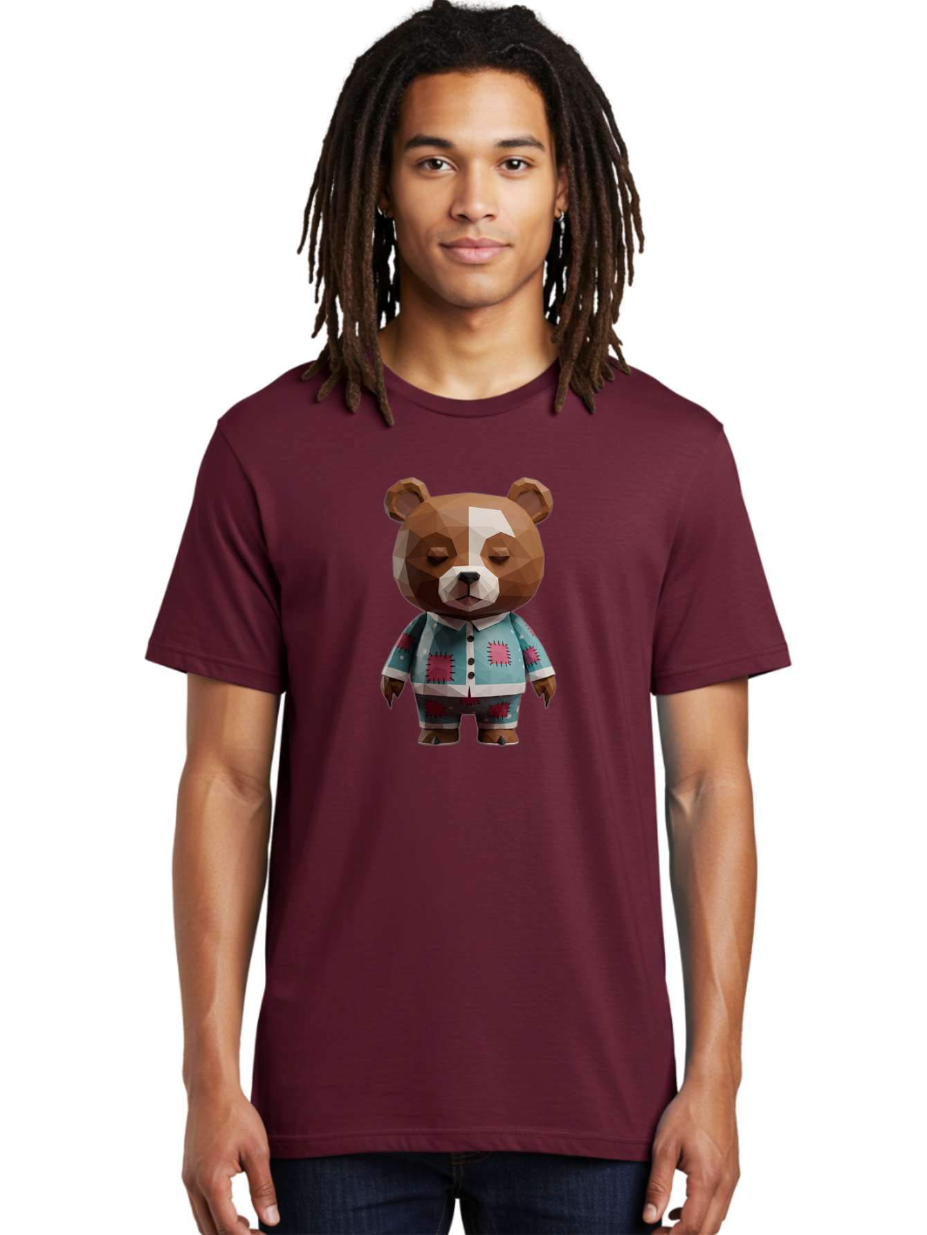 Low-Poly-Brown-Bear Men'S Graphic Tee, 100% Cotton, Comfortable Casual Summer Wear, Machine Washable, Vintage Camera, Old Camera, Antique Camera, Black Camera, Classic Photography, Photography Equipment, Nostalgic Device, Film Camera, Bai105