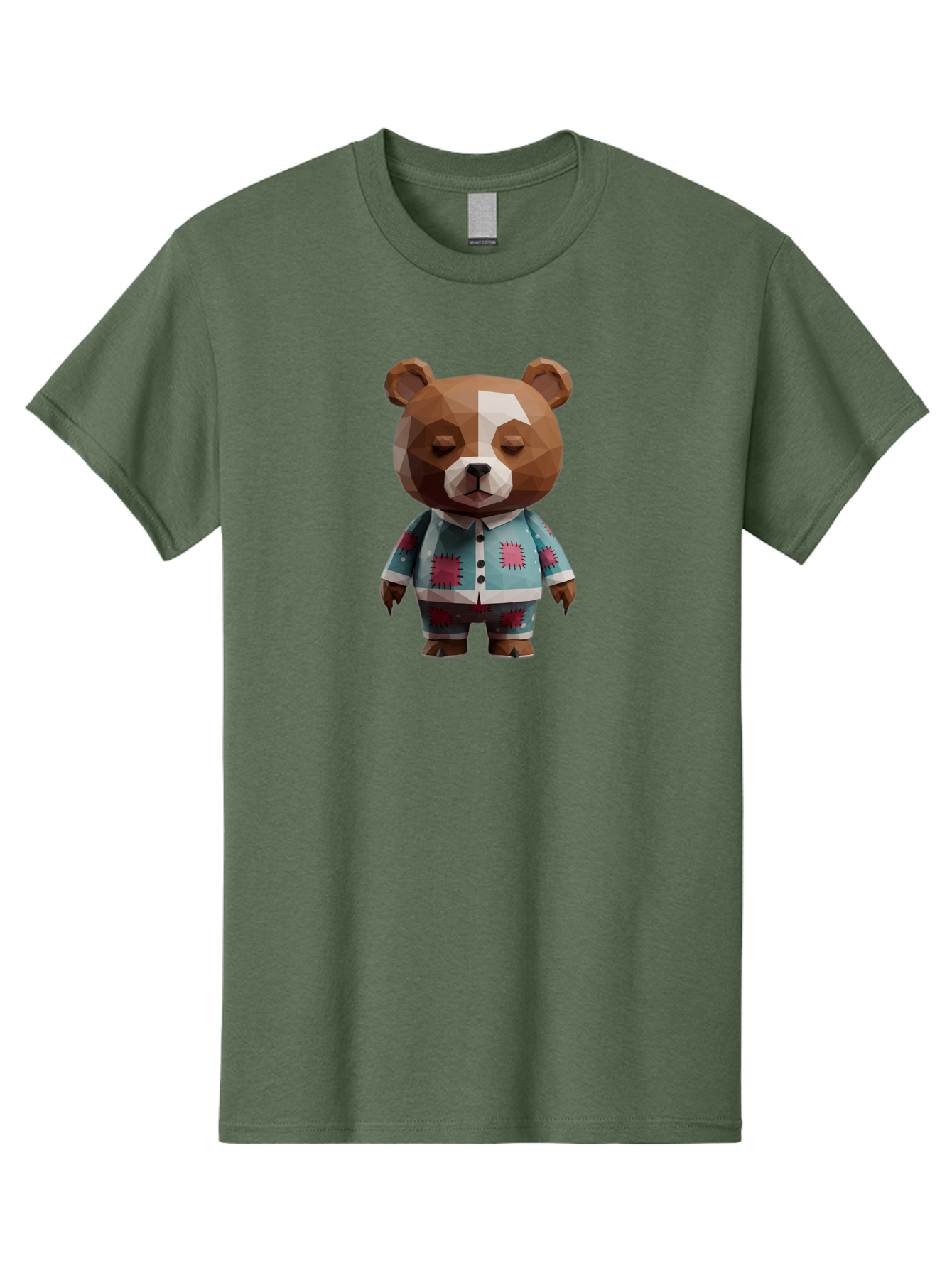 Low-Poly-Brown-Bear Men'S Graphic Tee, 100% Cotton, Comfortable Casual Summer Wear, Machine Washable, Vintage Camera, Old Camera, Antique Camera, Black Camera, Classic Photography, Photography Equipment, Nostalgic Device, Film Camera, Bai105