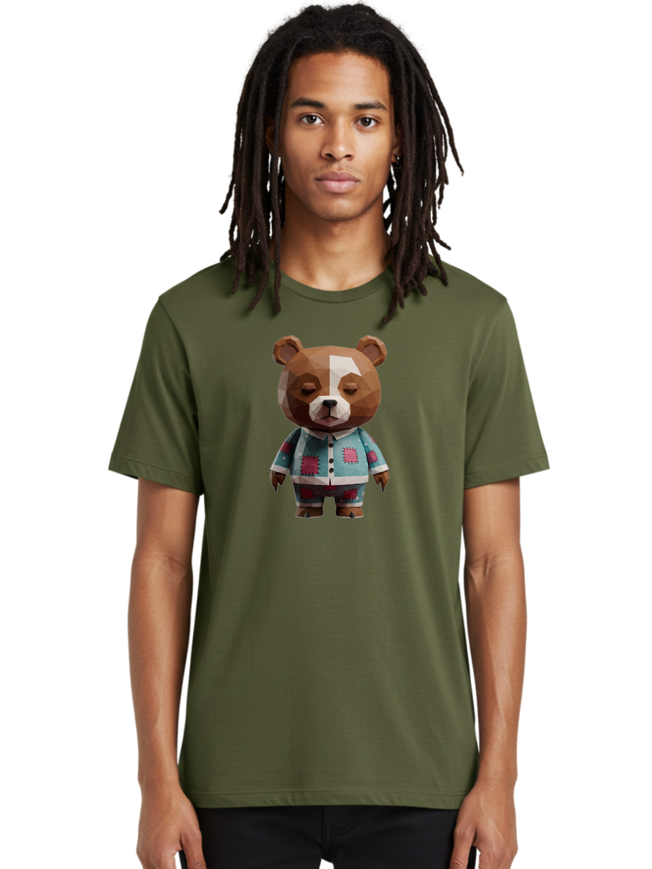Low-Poly-Brown-Bear Men'S Graphic Tee, 100% Cotton, Comfortable Casual Summer Wear, Machine Washable, Vintage Camera, Old Camera, Antique Camera, Black Camera, Classic Photography, Photography Equipment, Nostalgic Device, Film Camera, Bai105