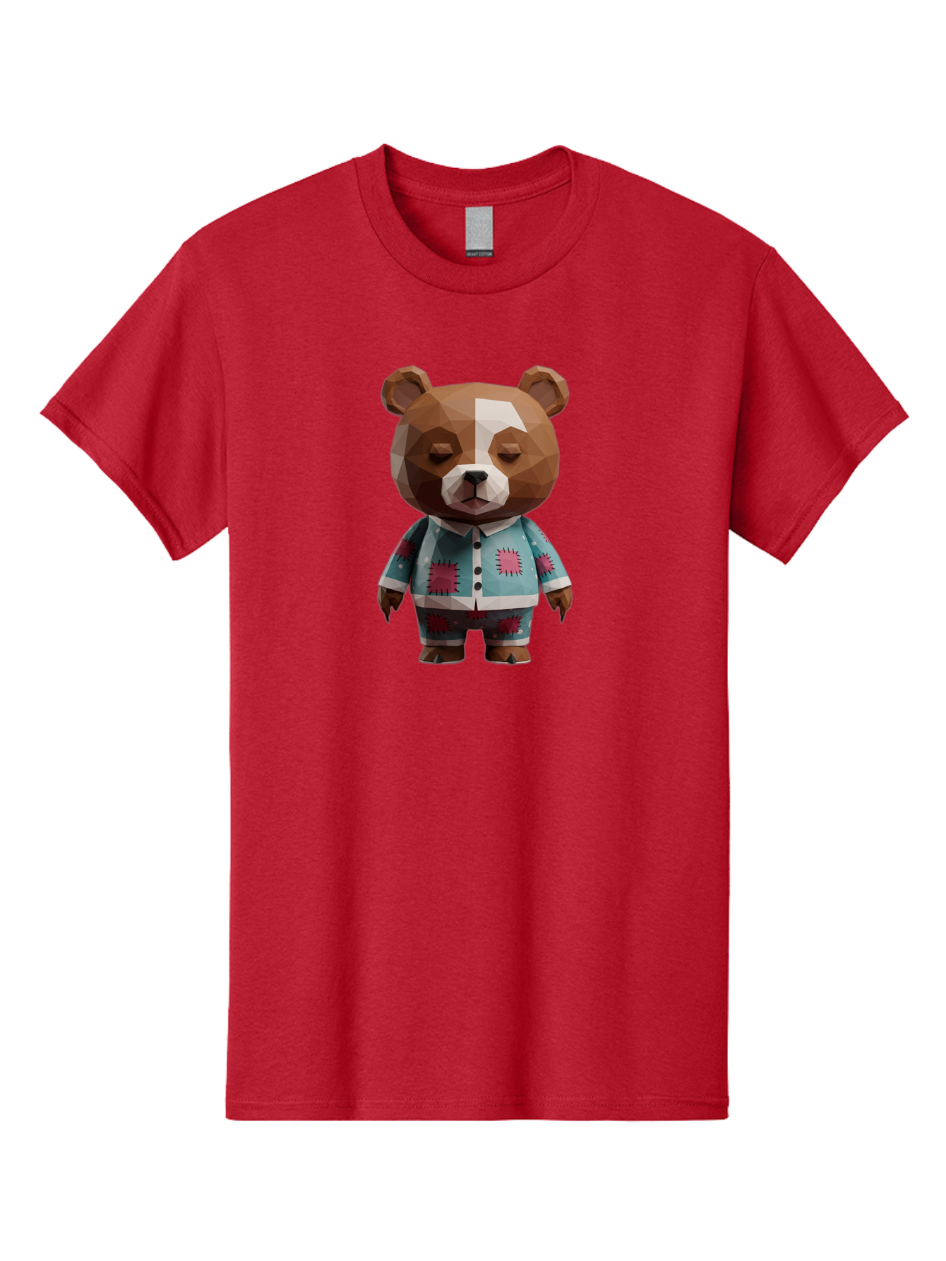 Low-Poly-Brown-Bear Men'S Graphic Tee, 100% Cotton, Comfortable Casual Summer Wear, Machine Washable, Vintage Camera, Old Camera, Antique Camera, Black Camera, Classic Photography, Photography Equipment, Nostalgic Device, Film Camera, Bai105