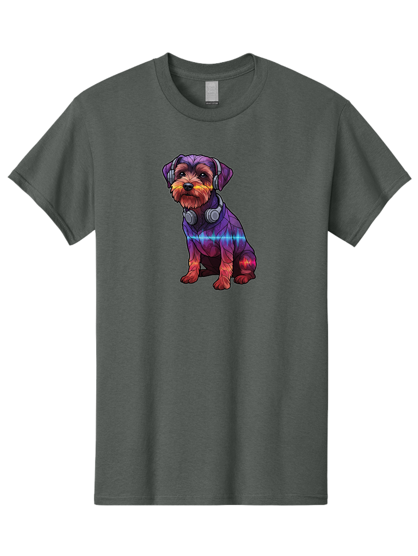 Low-Poly-Dog-Wearing-Headphones Men'S Graphic Tee, 100% Cotton, Comfortable Casual Summer Wear, Machine Washable, Vintage Camera, Old Camera, Antique Camera, Black Camera, Classic Photography, Photography Equipment, Nostalgic Device, Bai106