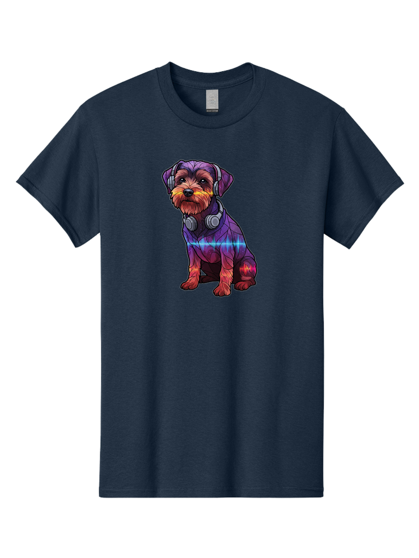 Low-Poly-Dog-Wearing-Headphones Men'S Graphic Tee, 100% Cotton, Comfortable Casual Summer Wear, Machine Washable, Vintage Camera, Old Camera, Antique Camera, Black Camera, Classic Photography, Photography Equipment, Nostalgic Device, Bai106