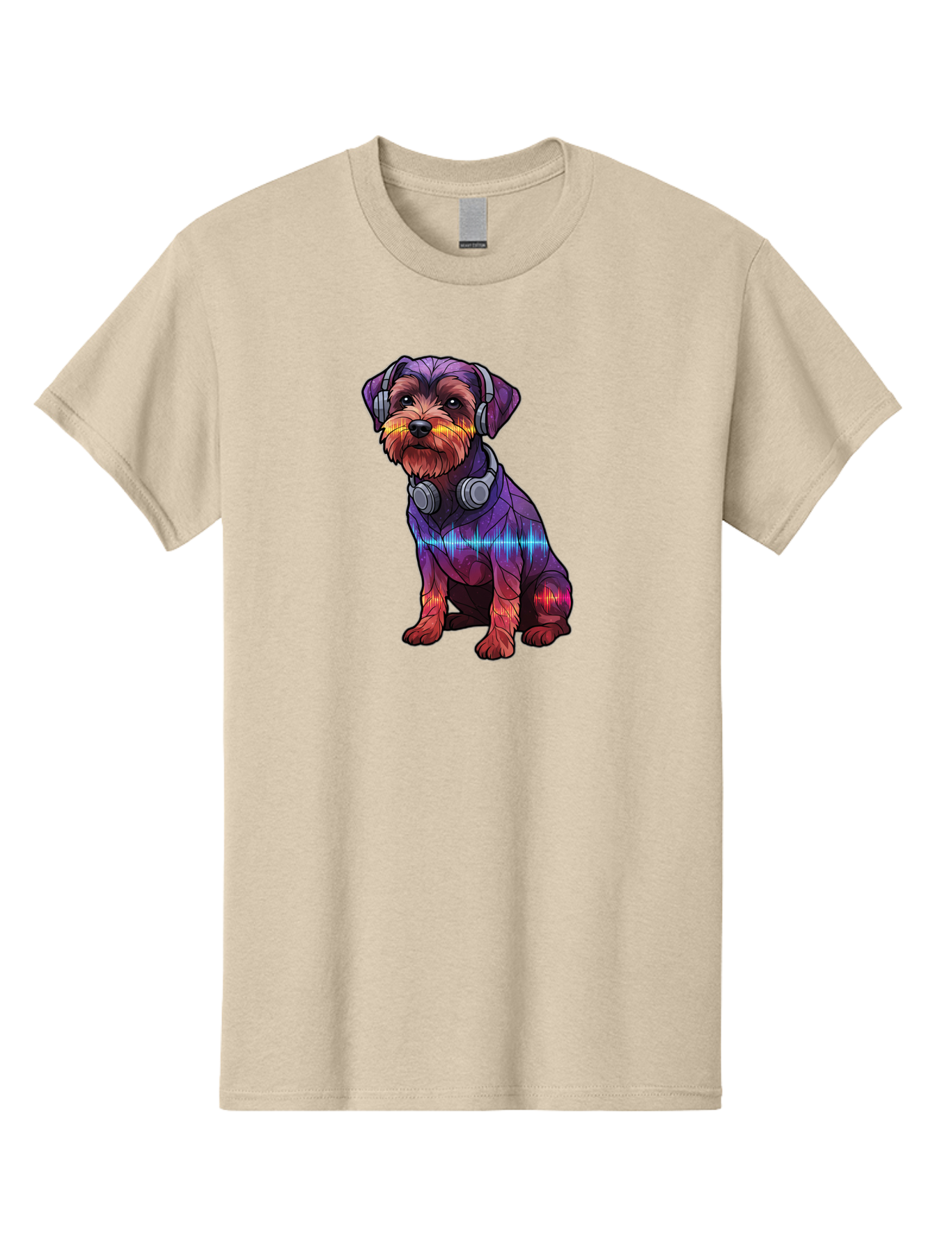 Low-Poly-Dog-Wearing-Headphones Men'S Graphic Tee, 100% Cotton, Comfortable Casual Summer Wear, Machine Washable, Vintage Camera, Old Camera, Antique Camera, Black Camera, Classic Photography, Photography Equipment, Nostalgic Device, Bai106
