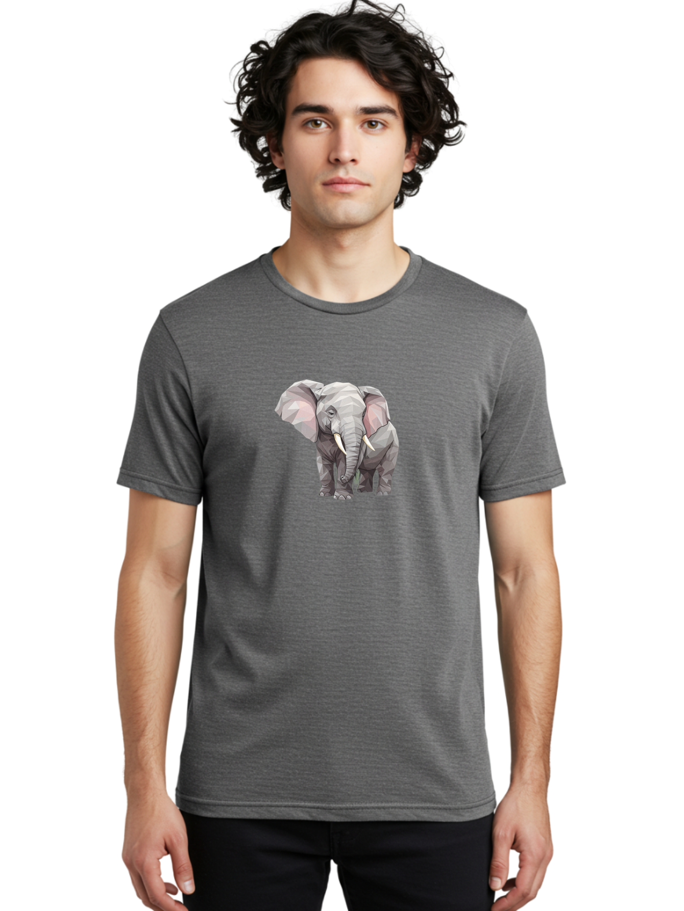 Low-Poly-Elephant Men'S Graphic Tee, 100% Cotton, Comfortable Casual Summer Wear, Machine Washable, Vintage Camera, Old Camera, Antique Camera, Black Camera, Classic Photography, Photography Equipment, Nostalgic Device, Film Camera, Camera Art Bai107