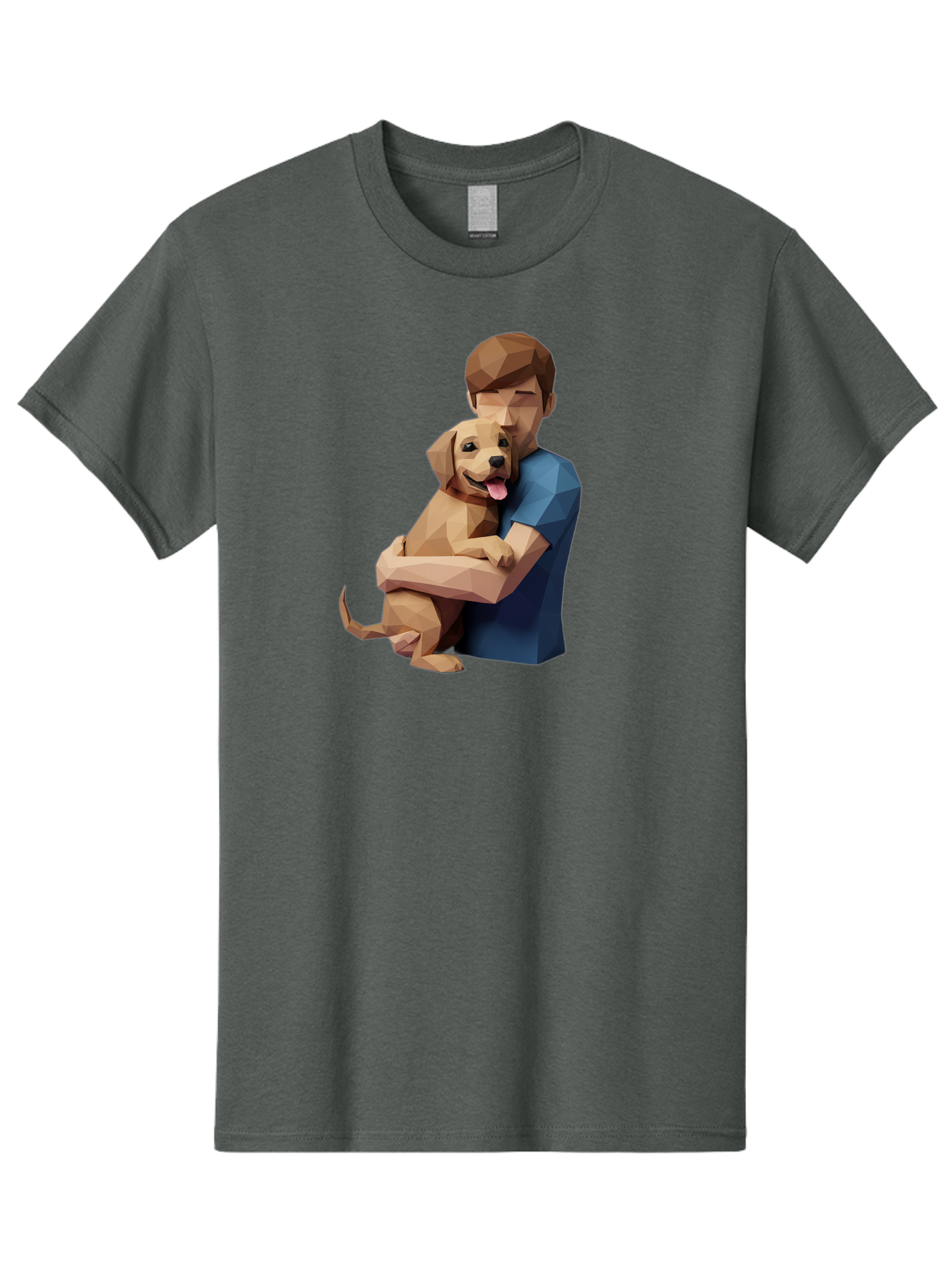 Man-Hugging-Dog-1 Men'S Graphic Tee, 100% Cotton, Comfortable Casual Summer Wear, Machine Washable, Vintage Camera, Old Camera, Antique Camera, Black Camera, Classic Photography, Photography Equipment, Nostalgic Device, Film Camera, Camera Art Bai112