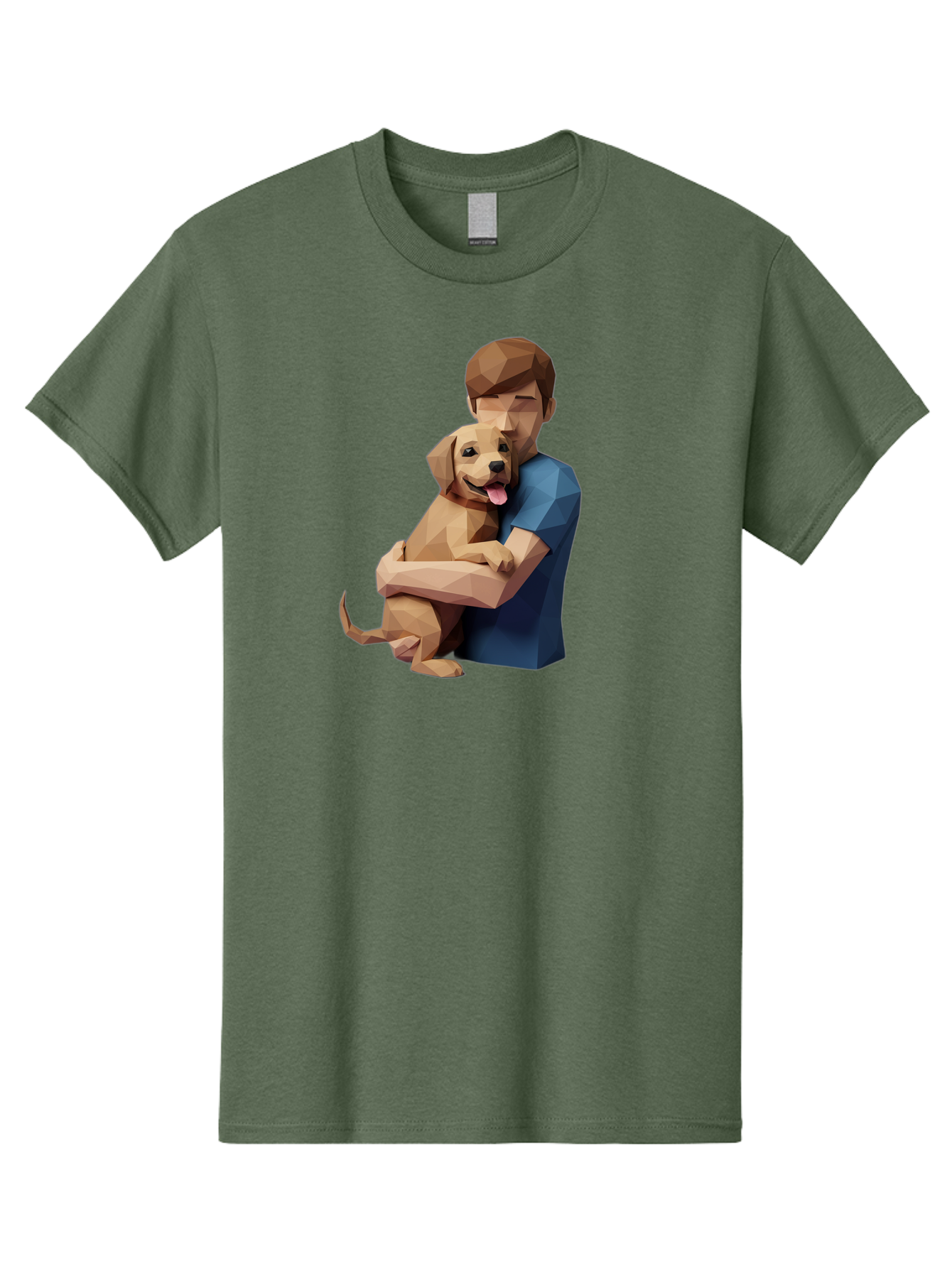 Man-Hugging-Dog-1 Men'S Graphic Tee, 100% Cotton, Comfortable Casual Summer Wear, Machine Washable, Vintage Camera, Old Camera, Antique Camera, Black Camera, Classic Photography, Photography Equipment, Nostalgic Device, Film Camera, Camera Art Bai112