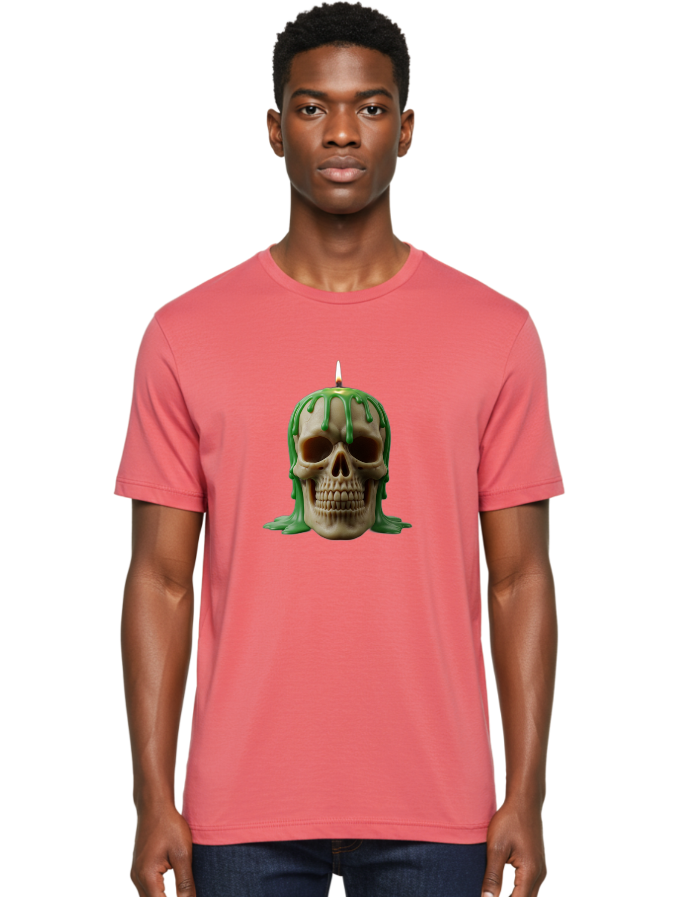Melting-Skull-Candle Men'S Graphic Tee, 100% Cotton, Comfortable Casual Summer Wear, Machine Washable, Vintage Camera, Old Camera, Antique Camera, Black Camera, Classic Photography, Photography Equipment, Nostalgic Device, Film Camera, Bai129