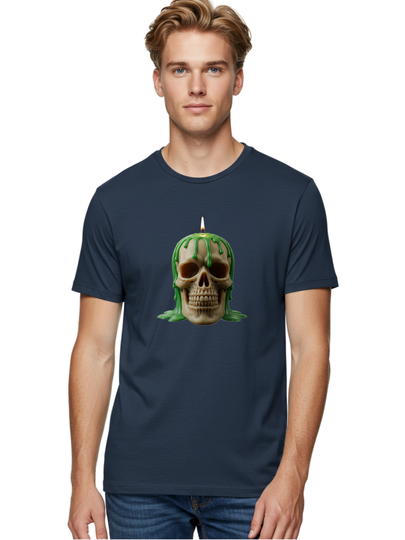 Melting-Skull-Candle Men'S Graphic Tee, 100% Cotton, Comfortable Casual Summer Wear, Machine Washable, Vintage Camera, Old Camera, Antique Camera, Black Camera, Classic Photography, Photography Equipment, Nostalgic Device, Film Camera, Bai129