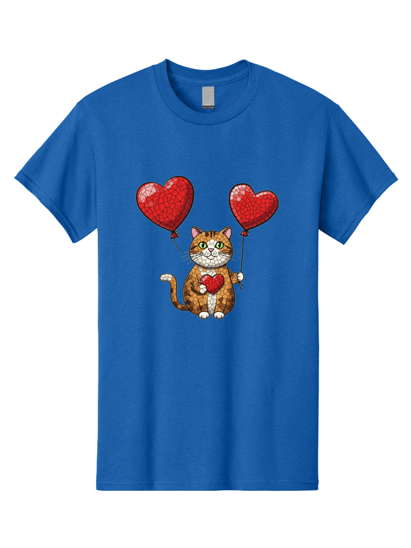 Mosaic-Cat-With-Heart-Balloons Men'S Graphic Tee, 100% Cotton, Comfortable Casual Summer Wear, Machine Washable, Vintage Camera, Old Camera, Antique Camera, Black Camera, Classic Photography, Photography Equipment, Nostalgic Device, Bai165