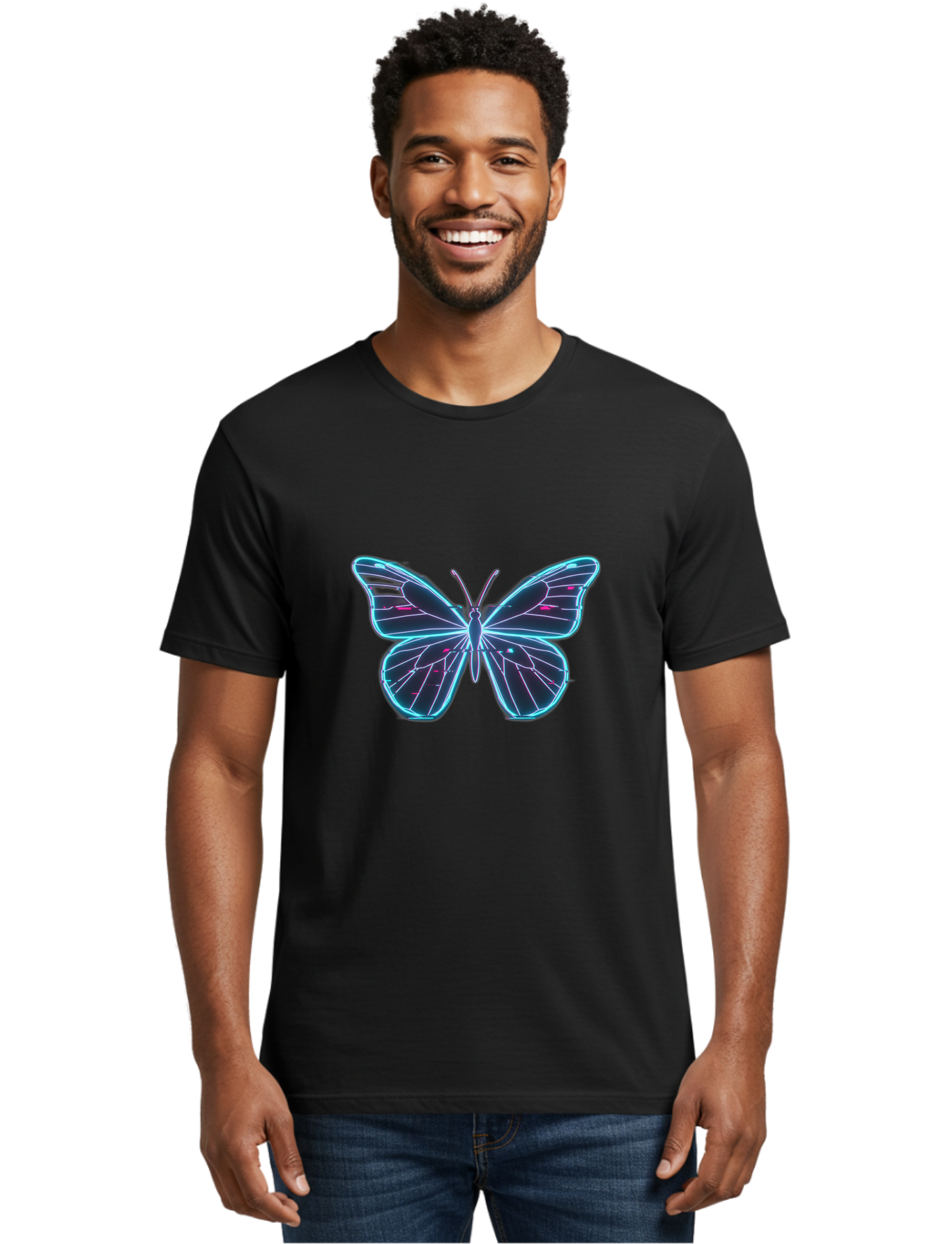 Neon-Butterfly Men'S Graphic Tee, 100% Cotton, Comfortable Casual Summer Wear, Machine Washable, Vintage Camera, Old Camera, Antique Camera, Black Camera, Classic Photography, Photography Equipment, Nostalgic Device, Film Camera, Camera Art Bai176