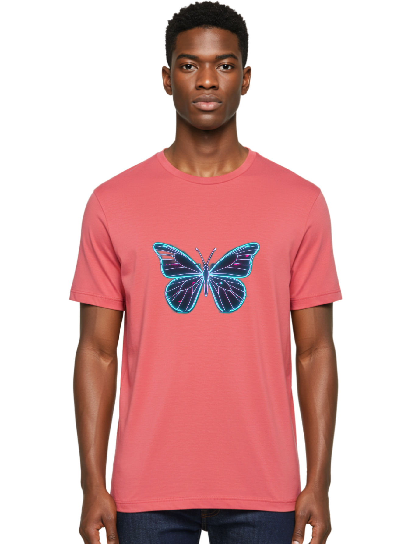 Neon-Butterfly Men'S Graphic Tee, 100% Cotton, Comfortable Casual Summer Wear, Machine Washable, Vintage Camera, Old Camera, Antique Camera, Black Camera, Classic Photography, Photography Equipment, Nostalgic Device, Film Camera, Camera Art Bai176