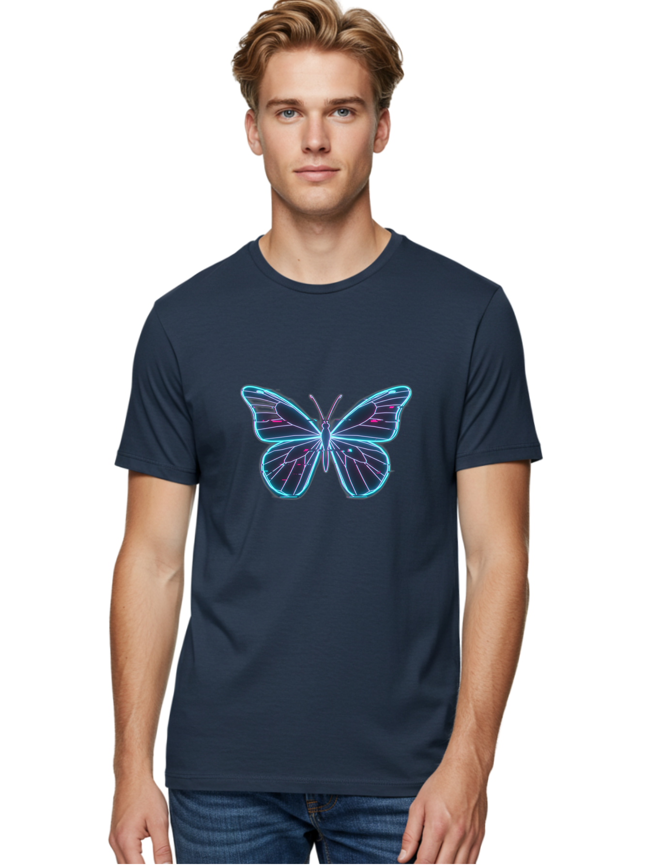 Neon-Butterfly Men'S Graphic Tee, 100% Cotton, Comfortable Casual Summer Wear, Machine Washable, Vintage Camera, Old Camera, Antique Camera, Black Camera, Classic Photography, Photography Equipment, Nostalgic Device, Film Camera, Camera Art Bai176