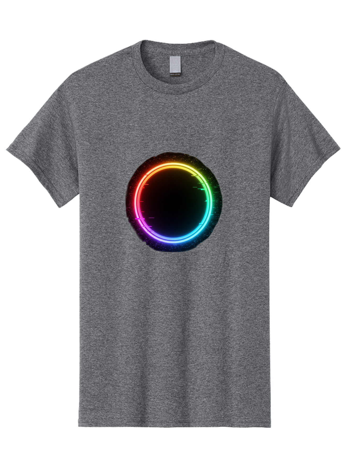 Neon-Circle-2 Men'S Graphic Tee, 100% Cotton, Comfortable Casual Summer Wear, Machine Washable, Vintage Camera, Old Camera, Antique Camera, Black Camera, Classic Photography, Photography Equipment, Nostalgic Device, Film Camera, Camera Art Bai178