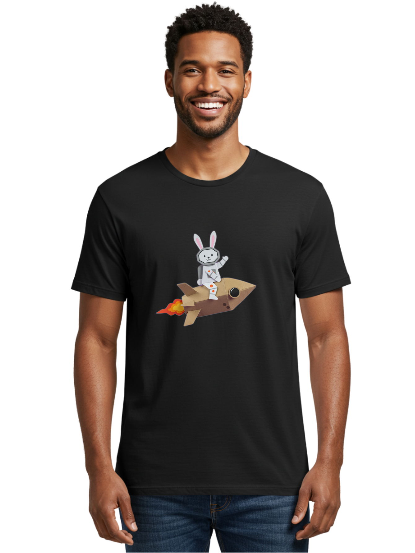 Paper-Bunny-Astronaut Men'S Graphic Tee, 100% Cotton, Comfortable Casual Summer Wear, Machine Washable, Vintage Camera, Old Camera, Antique Camera, Black Camera, Classic Photography, Photography Equipment, Nostalgic Device, Film Camera, Bai202