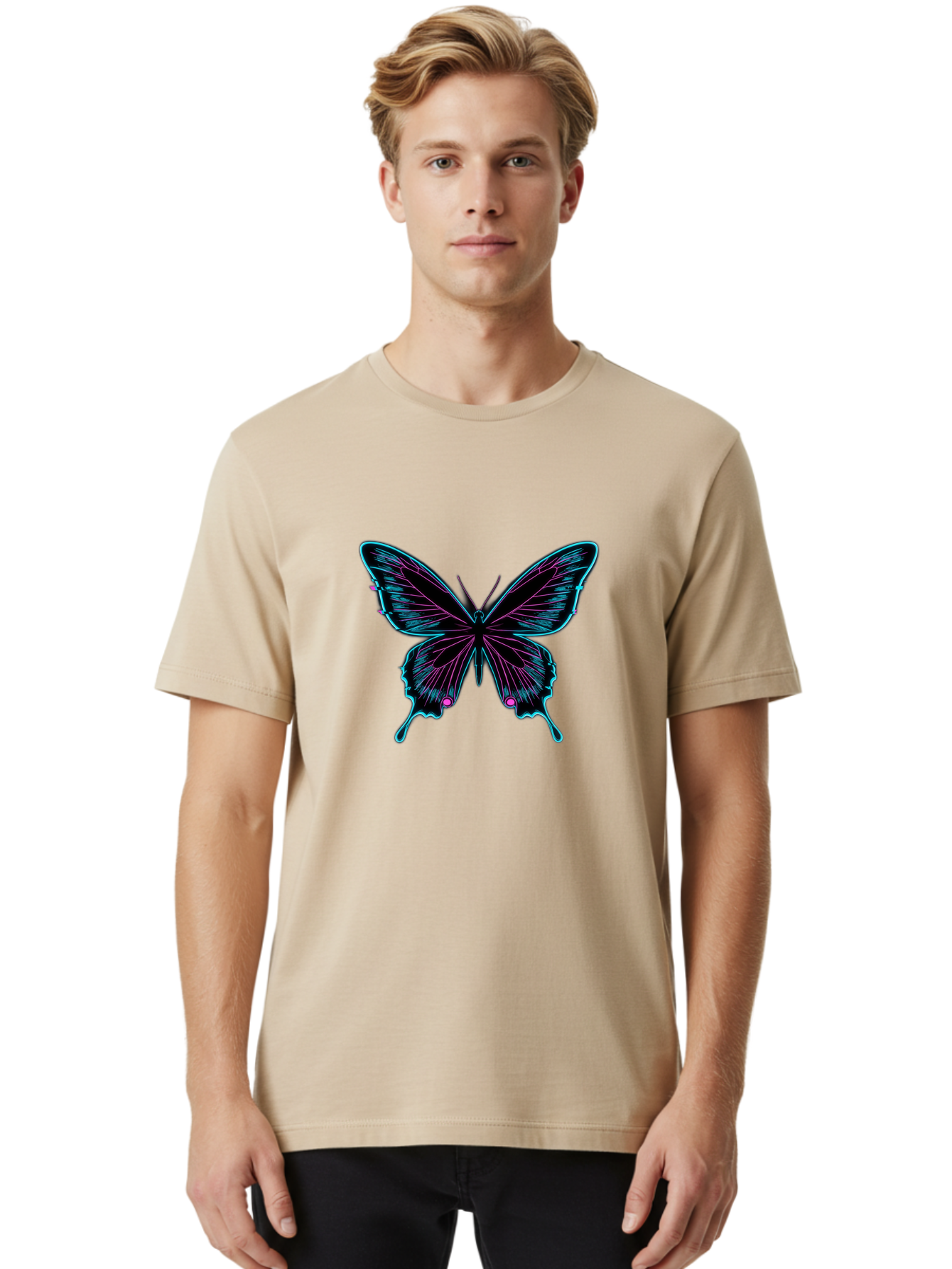 Papilio-Palinurus Men'S Graphic Tee, 100% Cotton, Comfortable Casual Summer Wear, Machine Washable, Vintage Camera, Old Camera, Antique Camera, Black Camera, Classic Photography, Photography Equipment, Nostalgic Device, Film Camera, Camera Art Bai203
