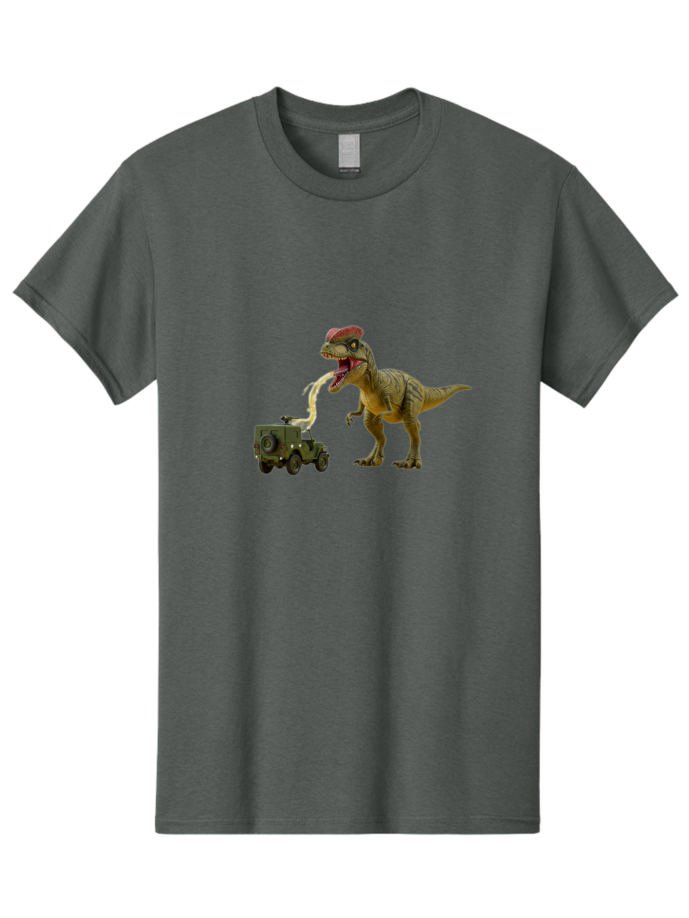Parasaurolophus-Eating-Military-Vehicle Men'S Graphic Tee, 100% Cotton, Comfortable Casual Summer Wear, Machine Washable, Vintage Camera, Old Camera, Antique Camera, Black Camera, Classic Photography, Photography Equipment, Nostalgic Device, Bai206