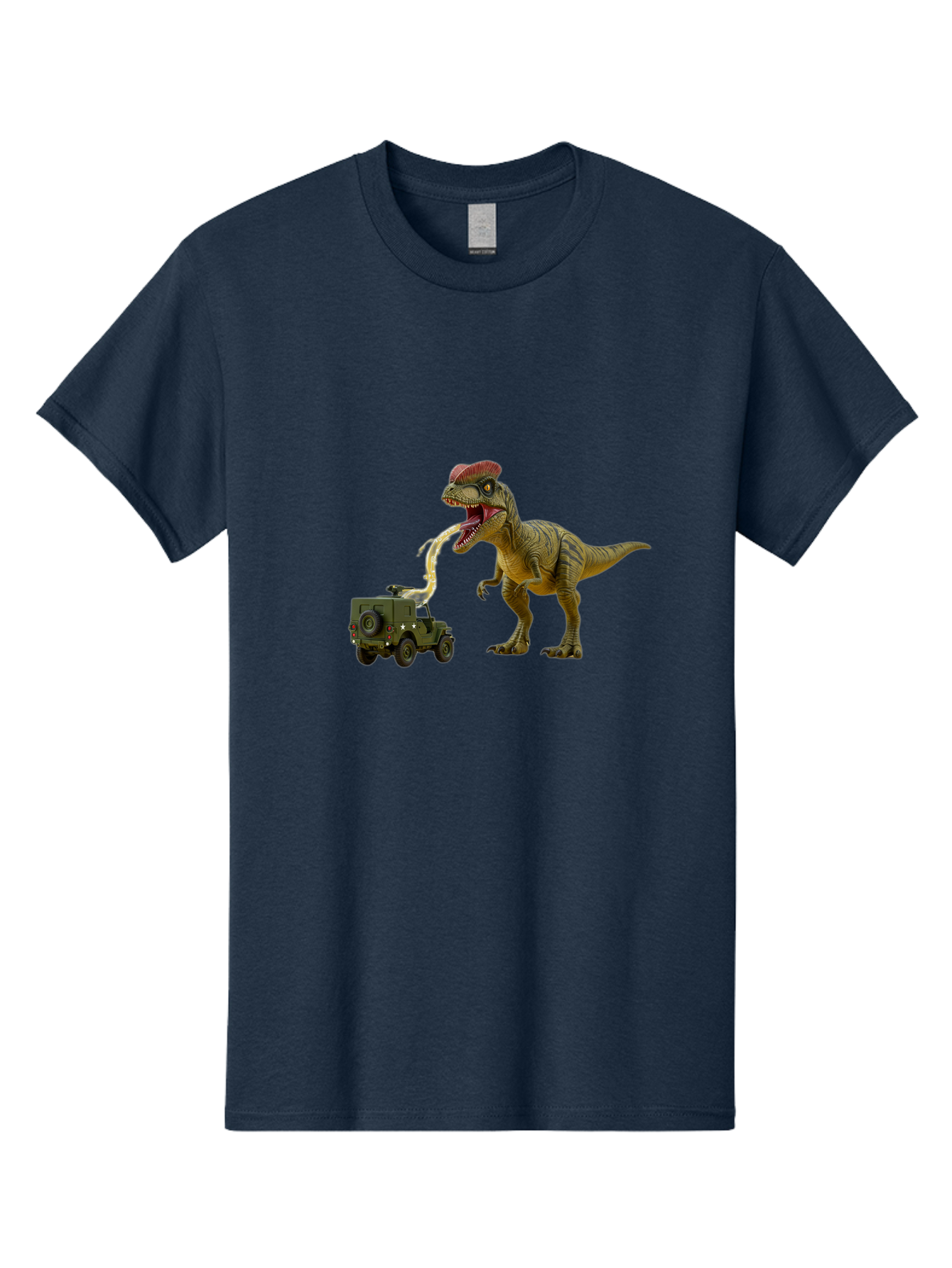 Parasaurolophus-Eating-Military-Vehicle Men'S Graphic Tee, 100% Cotton, Comfortable Casual Summer Wear, Machine Washable, Vintage Camera, Old Camera, Antique Camera, Black Camera, Classic Photography, Photography Equipment, Nostalgic Device, Bai206