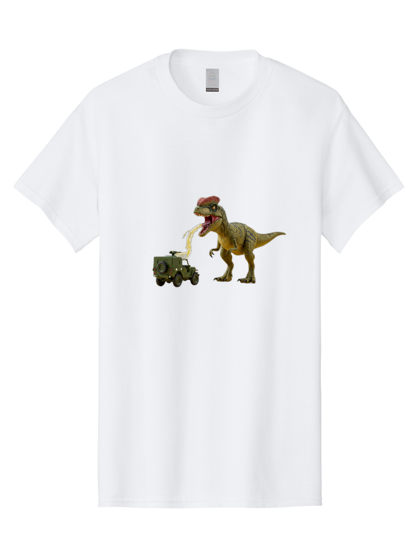 Parasaurolophus-Eating-Military-Vehicle Men'S Graphic Tee, 100% Cotton, Comfortable Casual Summer Wear, Machine Washable, Vintage Camera, Old Camera, Antique Camera, Black Camera, Classic Photography, Photography Equipment, Nostalgic Device, Bai206