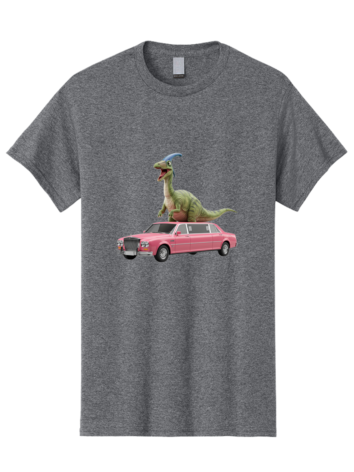 Parasaurolophus-On-Pink-Limousine Men'S Graphic Tee, 100% Cotton, Comfortable Casual Summer Wear, Machine Washable, Vintage Camera, Old Camera, Antique Camera, Black Camera, Classic Photography, Photography Equipment, Nostalgic Device, Bai207