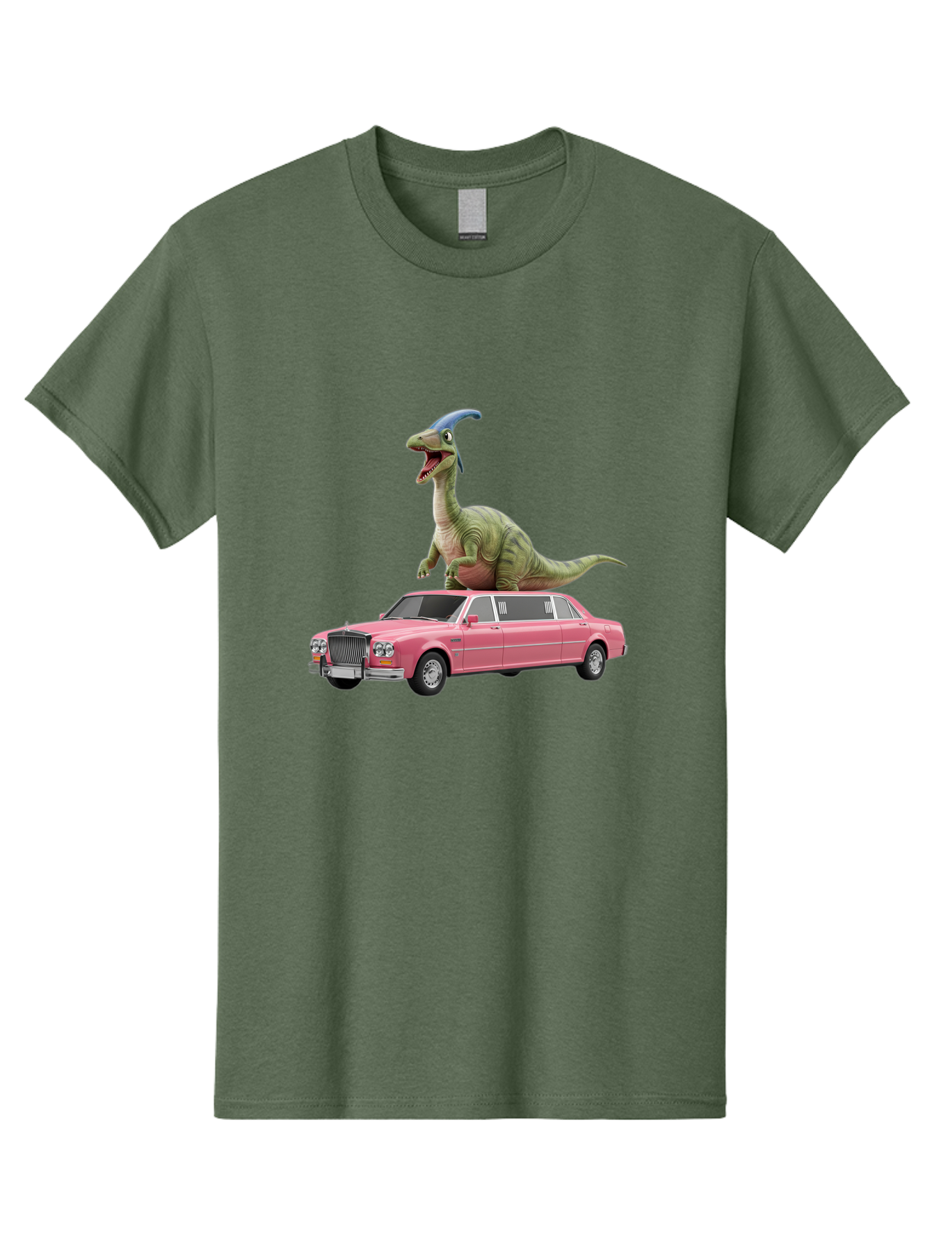 Parasaurolophus-On-Pink-Limousine Men'S Graphic Tee, 100% Cotton, Comfortable Casual Summer Wear, Machine Washable, Vintage Camera, Old Camera, Antique Camera, Black Camera, Classic Photography, Photography Equipment, Nostalgic Device, Bai207