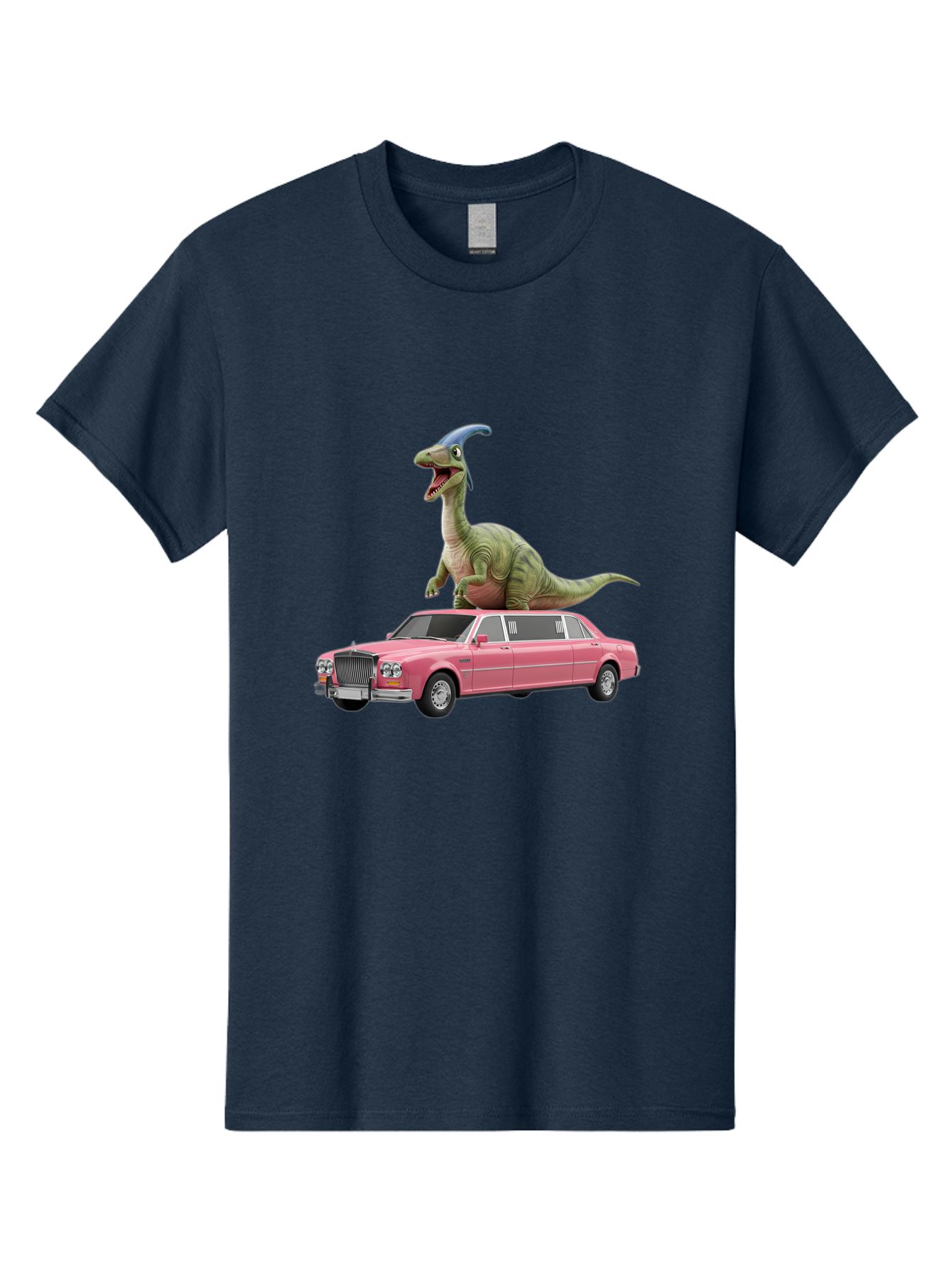 Parasaurolophus-On-Pink-Limousine Men'S Graphic Tee, 100% Cotton, Comfortable Casual Summer Wear, Machine Washable, Vintage Camera, Old Camera, Antique Camera, Black Camera, Classic Photography, Photography Equipment, Nostalgic Device, Bai207