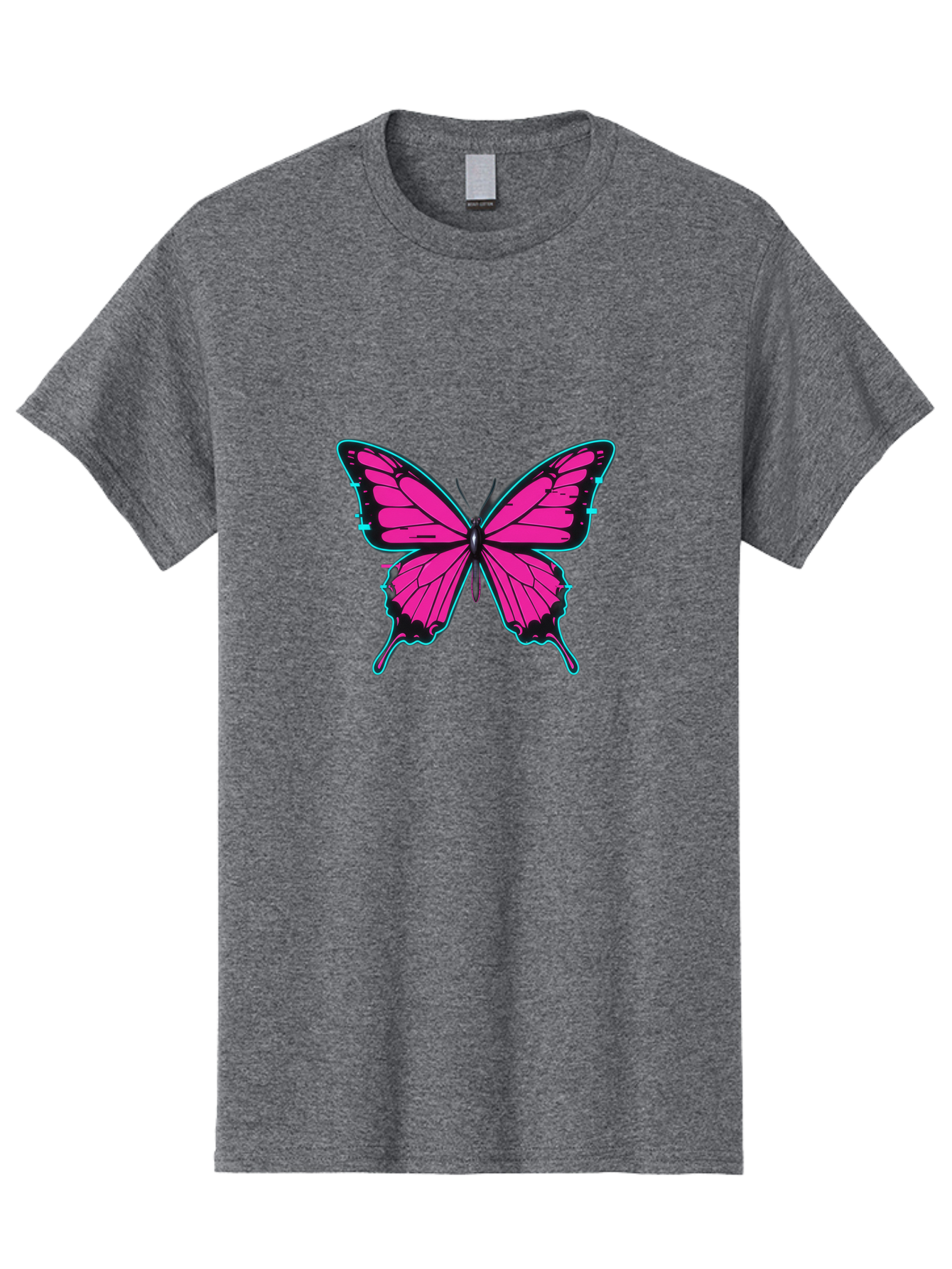 Pink-Butterfly-1 Men'S Graphic Tee, 100% Cotton, Comfortable Casual Summer Wear, Machine Washable, Vintage Camera, Old Camera, Antique Camera, Black Camera, Classic Photography, Photography Equipment, Nostalgic Device, Film Camera, Camera Art Bai215