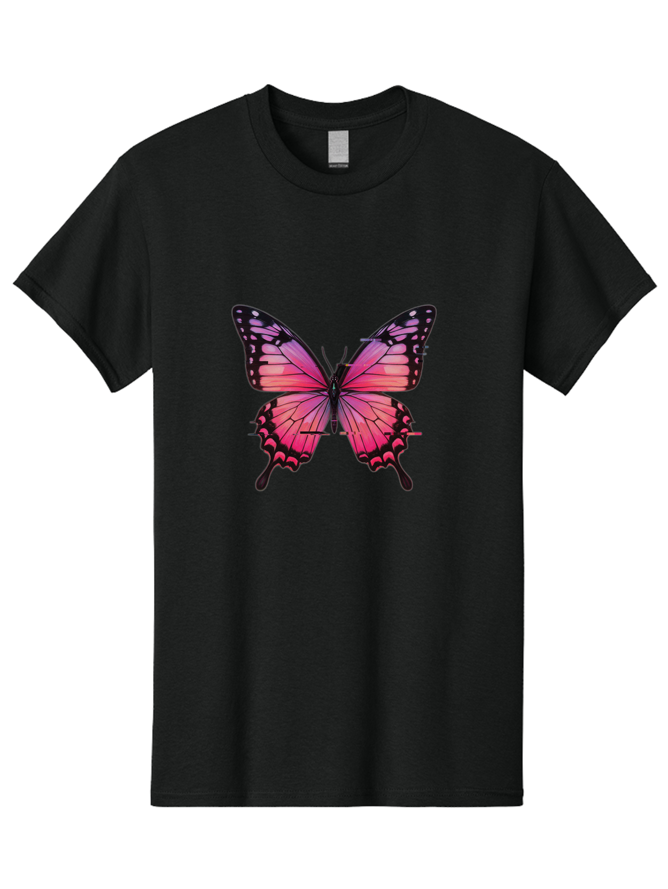 Pink-Butterfly-2 Men'S Graphic Tee, 100% Cotton, Comfortable Casual Summer Wear, Machine Washable, Vintage Camera, Old Camera, Antique Camera, Black Camera, Classic Photography, Photography Equipment, Nostalgic Device, Film Camera, Camera Art Bai216