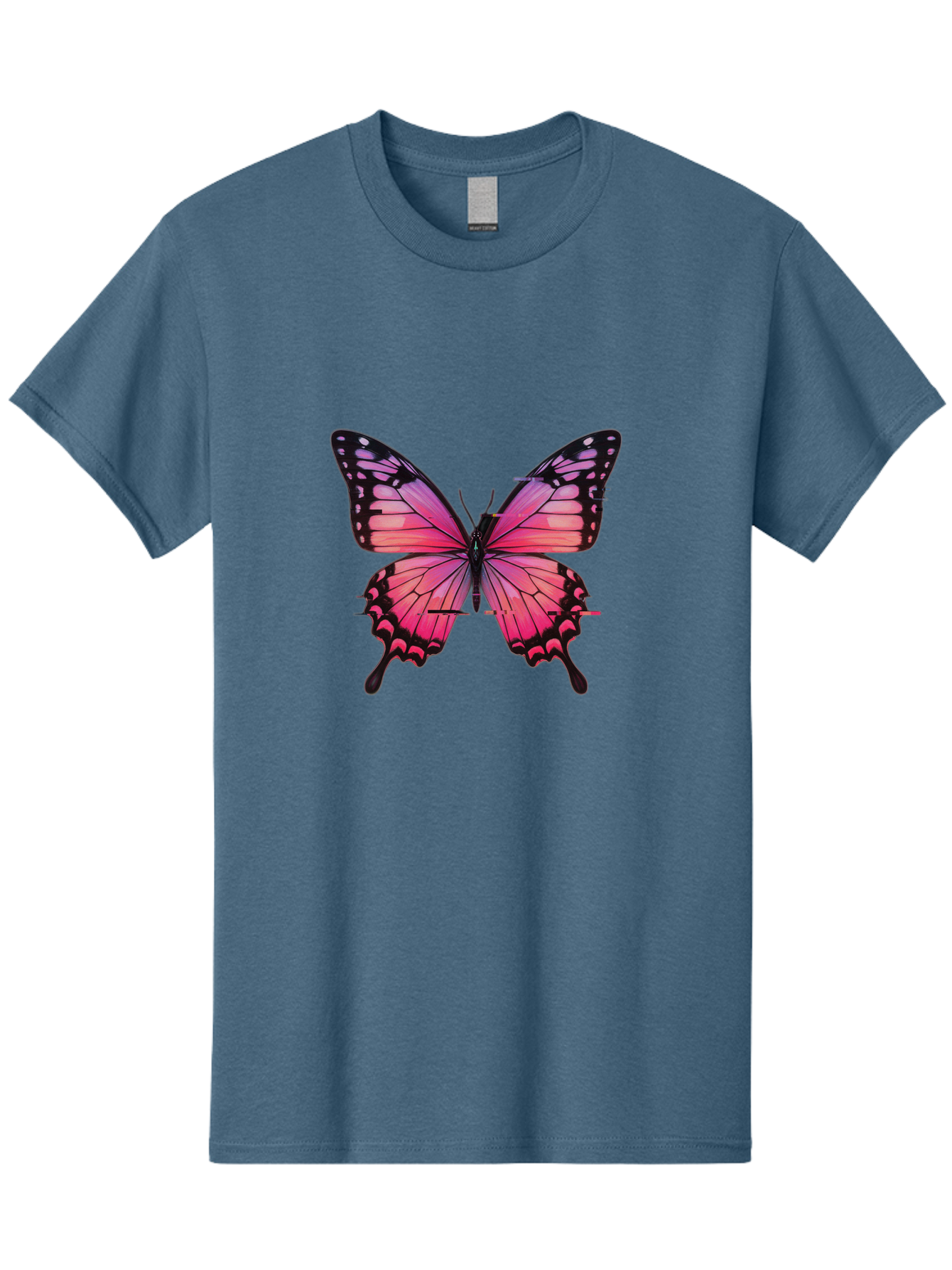 Pink-Butterfly-2 Men'S Graphic Tee, 100% Cotton, Comfortable Casual Summer Wear, Machine Washable, Vintage Camera, Old Camera, Antique Camera, Black Camera, Classic Photography, Photography Equipment, Nostalgic Device, Film Camera, Camera Art Bai216