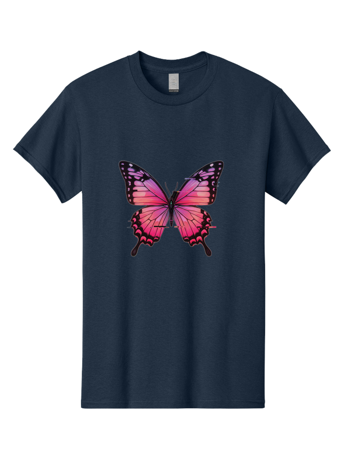 Pink-Butterfly-2 Men'S Graphic Tee, 100% Cotton, Comfortable Casual Summer Wear, Machine Washable, Vintage Camera, Old Camera, Antique Camera, Black Camera, Classic Photography, Photography Equipment, Nostalgic Device, Film Camera, Camera Art Bai216