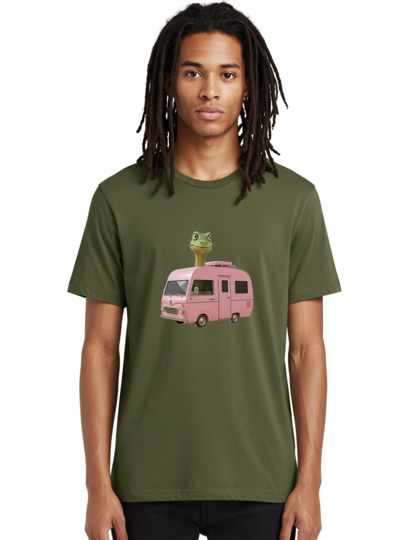 Pink-Camper-Van Men'S Graphic Tee, 100% Cotton, Comfortable Casual Summer Wear, Machine Washable, Vintage Camera, Old Camera, Antique Camera, Black Camera, Classic Photography, Photography Equipment, Nostalgic Device, Film Camera, Camera Art Bai223