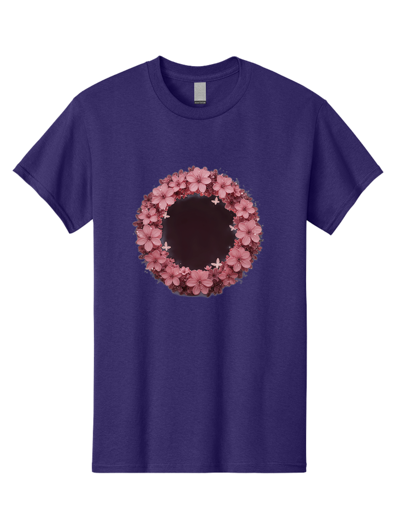 Pink-Flowers-Wreath Men'S Graphic Tee, 100% Cotton, Comfortable Casual Summer Wear, Machine Washable, Vintage Camera, Old Camera, Antique Camera, Black Camera, Classic Photography, Photography Equipment, Nostalgic Device, Film Camera, Bai224