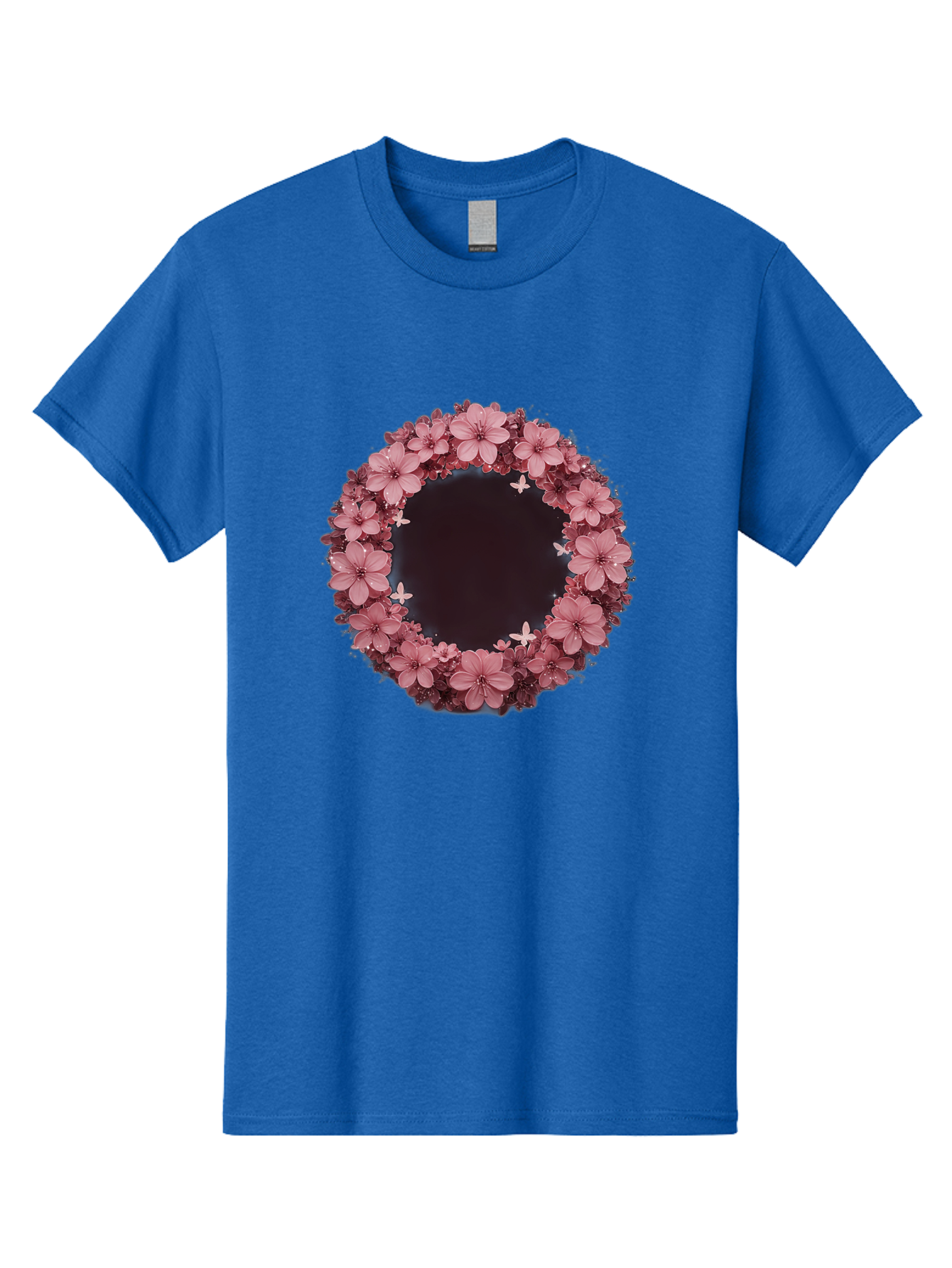 Pink-Flowers-Wreath Men'S Graphic Tee, 100% Cotton, Comfortable Casual Summer Wear, Machine Washable, Vintage Camera, Old Camera, Antique Camera, Black Camera, Classic Photography, Photography Equipment, Nostalgic Device, Film Camera, Bai224