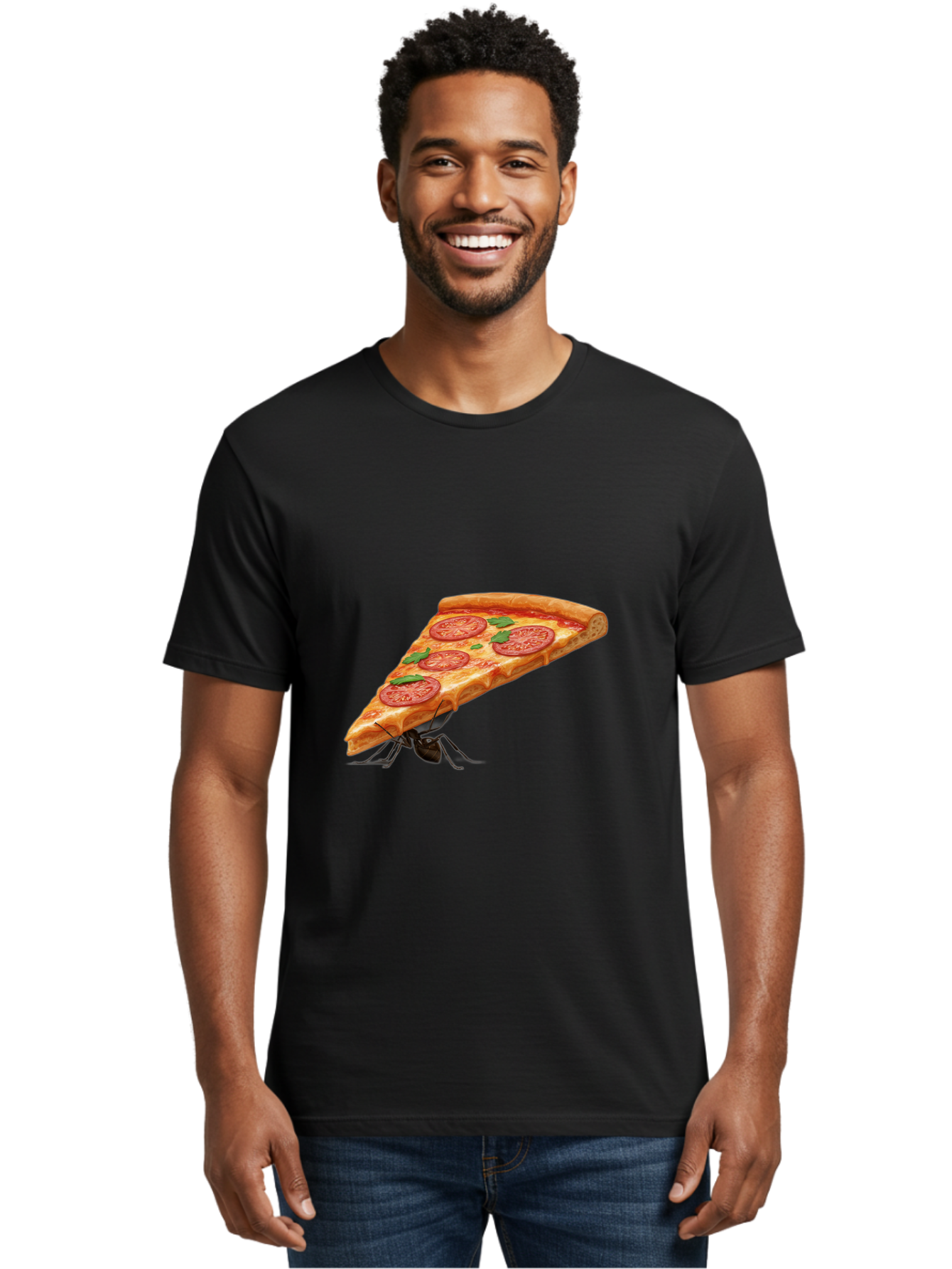 Pizza-Slice-With-Ant Men'S Graphic Tee, 100% Cotton, Comfortable Casual Summer Wear, Machine Washable, Vintage Camera, Old Camera, Antique Camera, Black Camera, Classic Photography, Photography Equipment, Nostalgic Device, Film Camera, Bai229