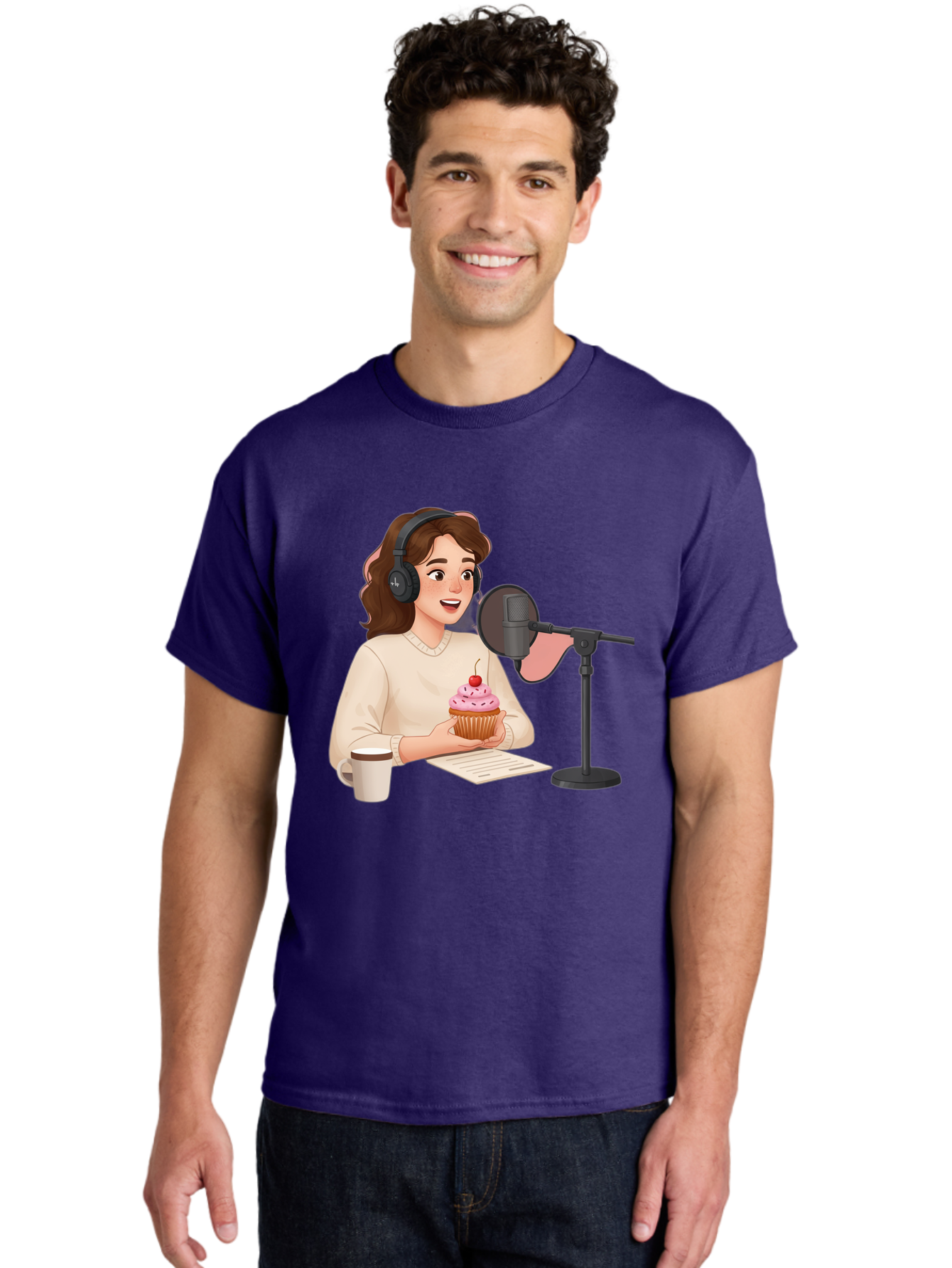 Podcast-Host-Cupcake Men'S Graphic Tee, 100% Cotton, Comfortable Casual Summer Wear, Machine Washable, Vintage Camera, Old Camera, Antique Camera, Black Camera, Classic Photography, Photography Equipment, Nostalgic Device, Film Camera, Bai231