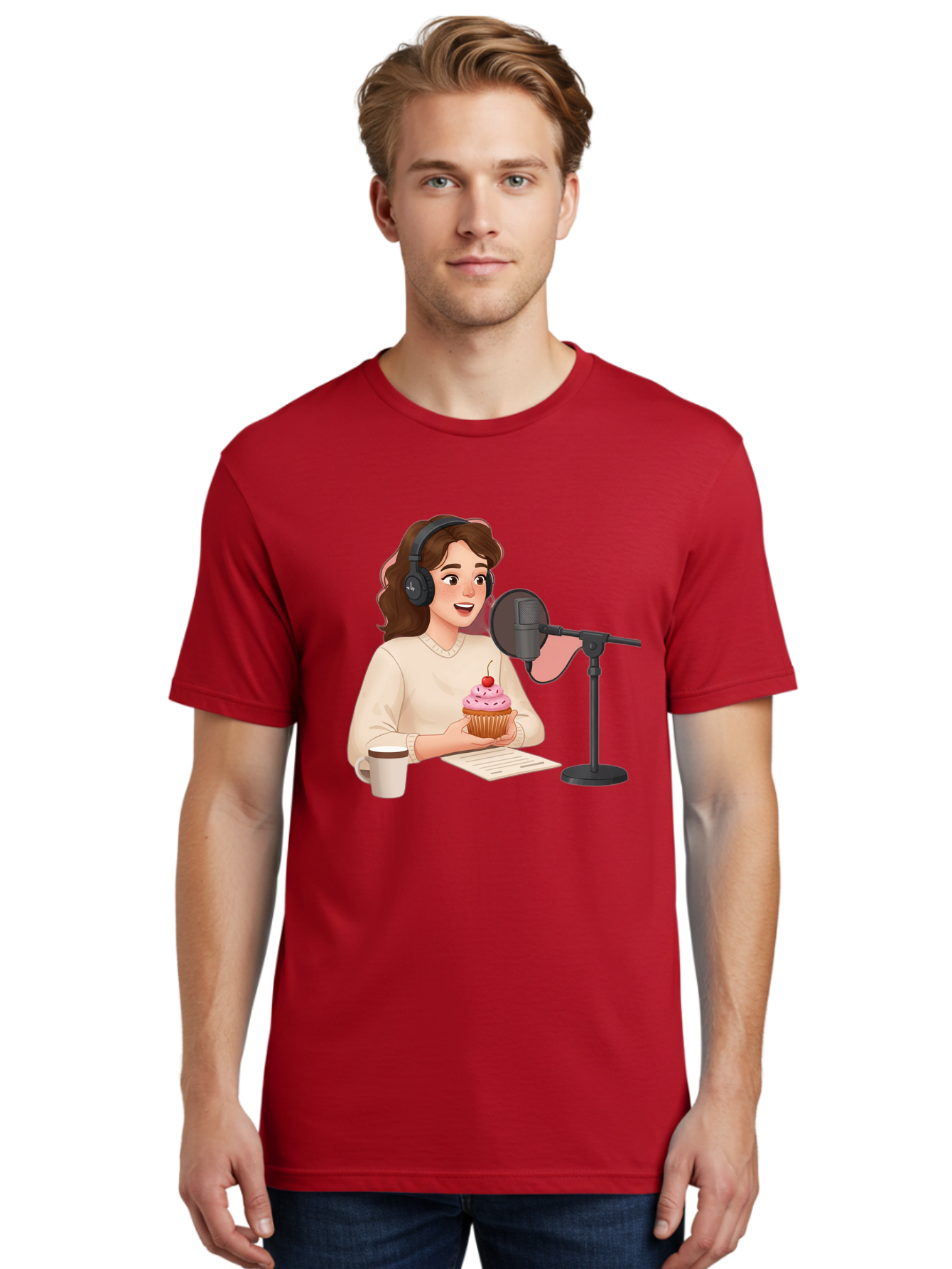 Podcast-Host-Cupcake Men'S Graphic Tee, 100% Cotton, Comfortable Casual Summer Wear, Machine Washable, Vintage Camera, Old Camera, Antique Camera, Black Camera, Classic Photography, Photography Equipment, Nostalgic Device, Film Camera, Bai231