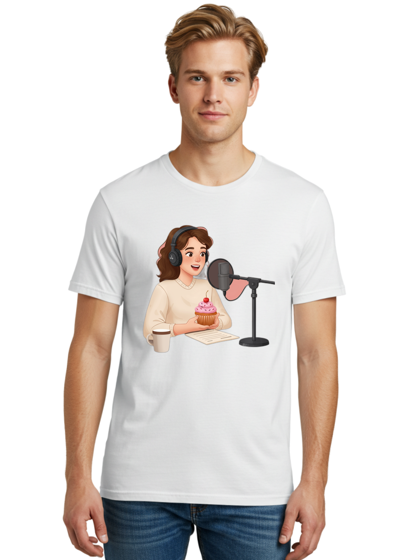 Podcast-Host-Cupcake Men'S Graphic Tee, 100% Cotton, Comfortable Casual Summer Wear, Machine Washable, Vintage Camera, Old Camera, Antique Camera, Black Camera, Classic Photography, Photography Equipment, Nostalgic Device, Film Camera, Bai231