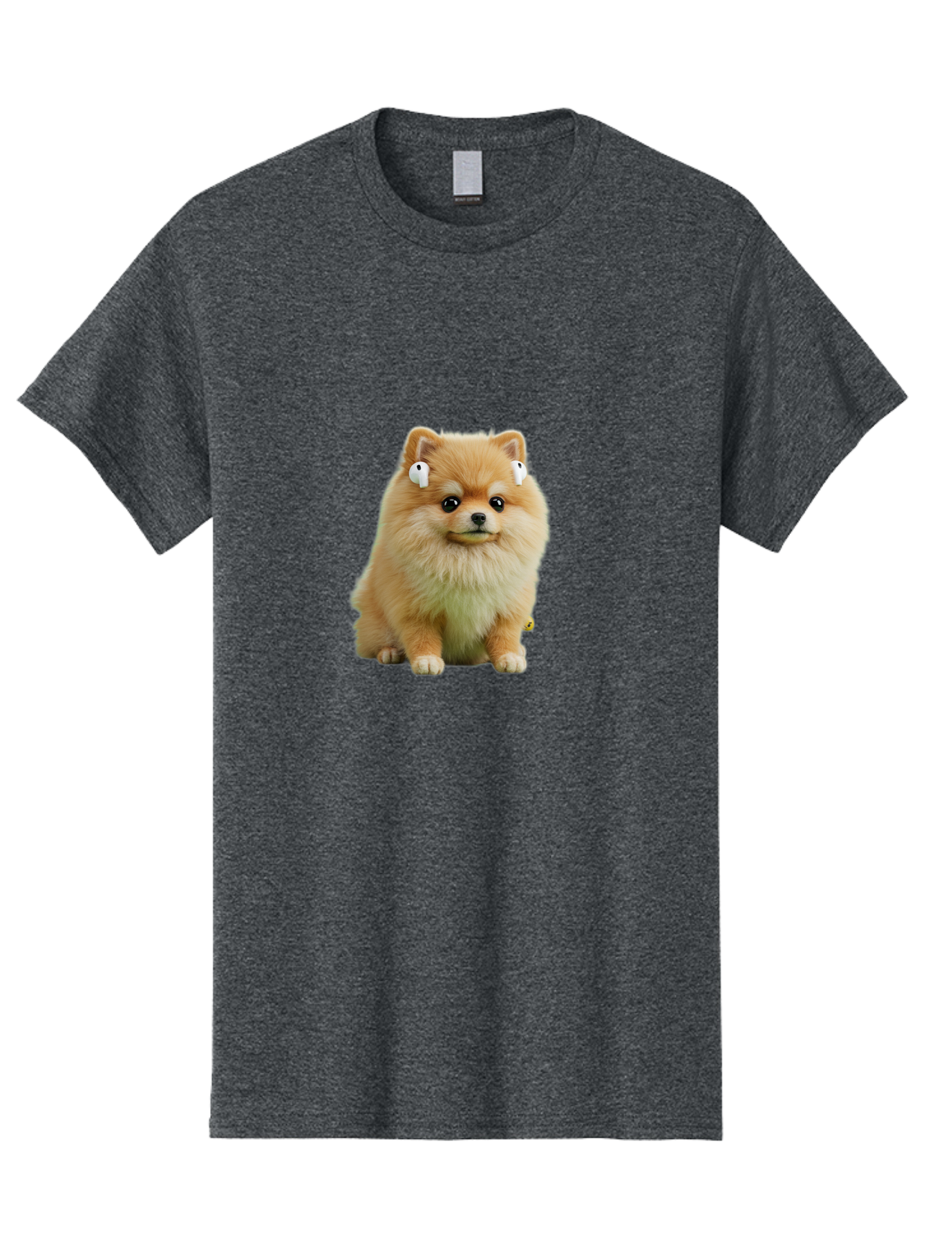 Pomeranian-With-Earbuds Men'S Graphic Tee, 100% Cotton, Comfortable Casual Summer Wear, Machine Washable, Vintage Camera, Old Camera, Antique Camera, Black Camera, Classic Photography, Photography Equipment, Nostalgic Device, Film Camera, Bai234