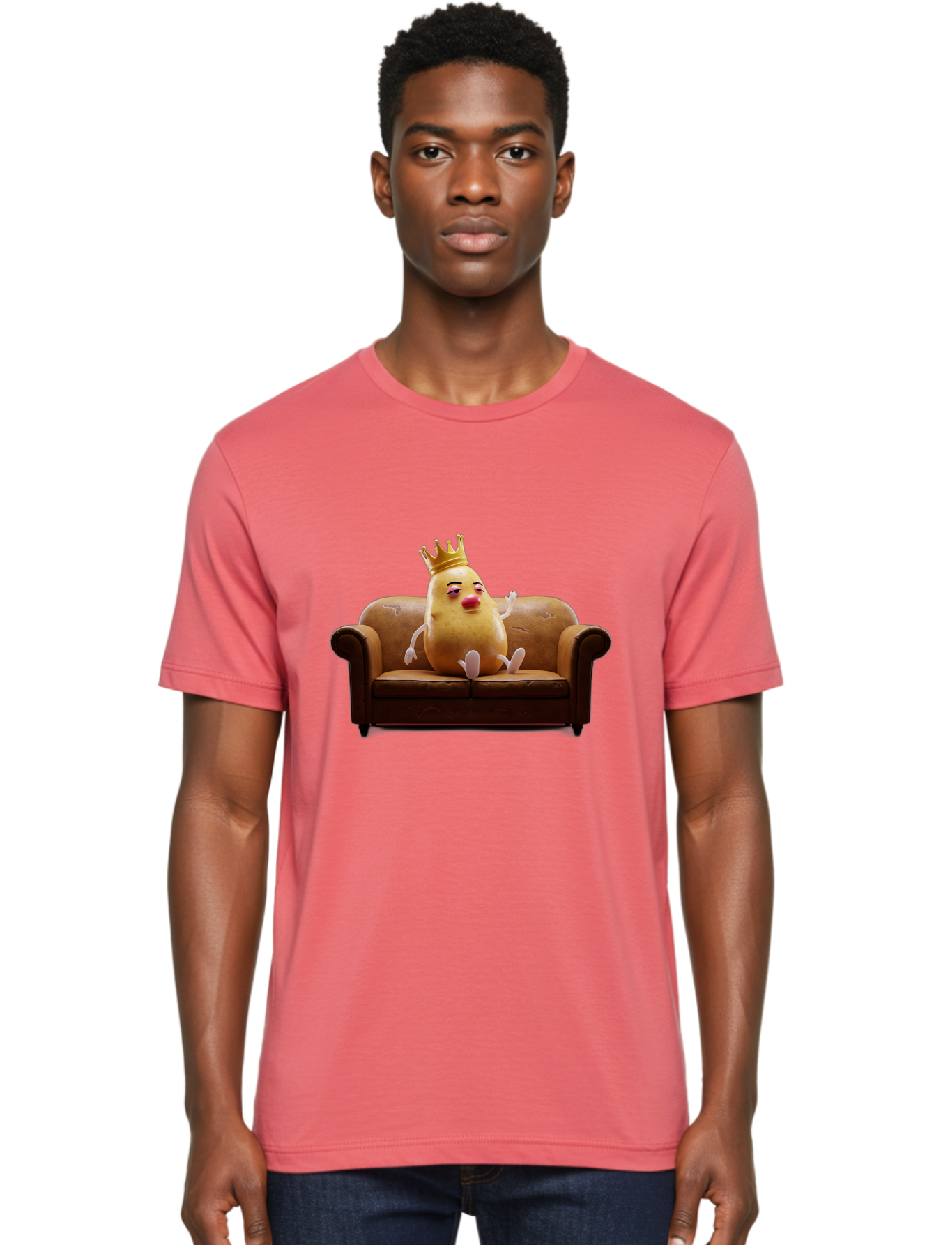 Potato-King-4 Men'S Graphic Tee, 100% Cotton, Comfortable Casual Summer Wear, Machine Washable, Vintage Camera, Old Camera, Antique Camera, Black Camera, Classic Photography, Photography Equipment, Nostalgic Device, Film Camera, Camera Art Bai242